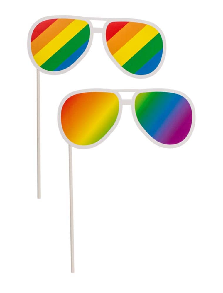 Party-Foto-Set 12tlg. rainbow Party-Foto-Set 12tlg. rainbow