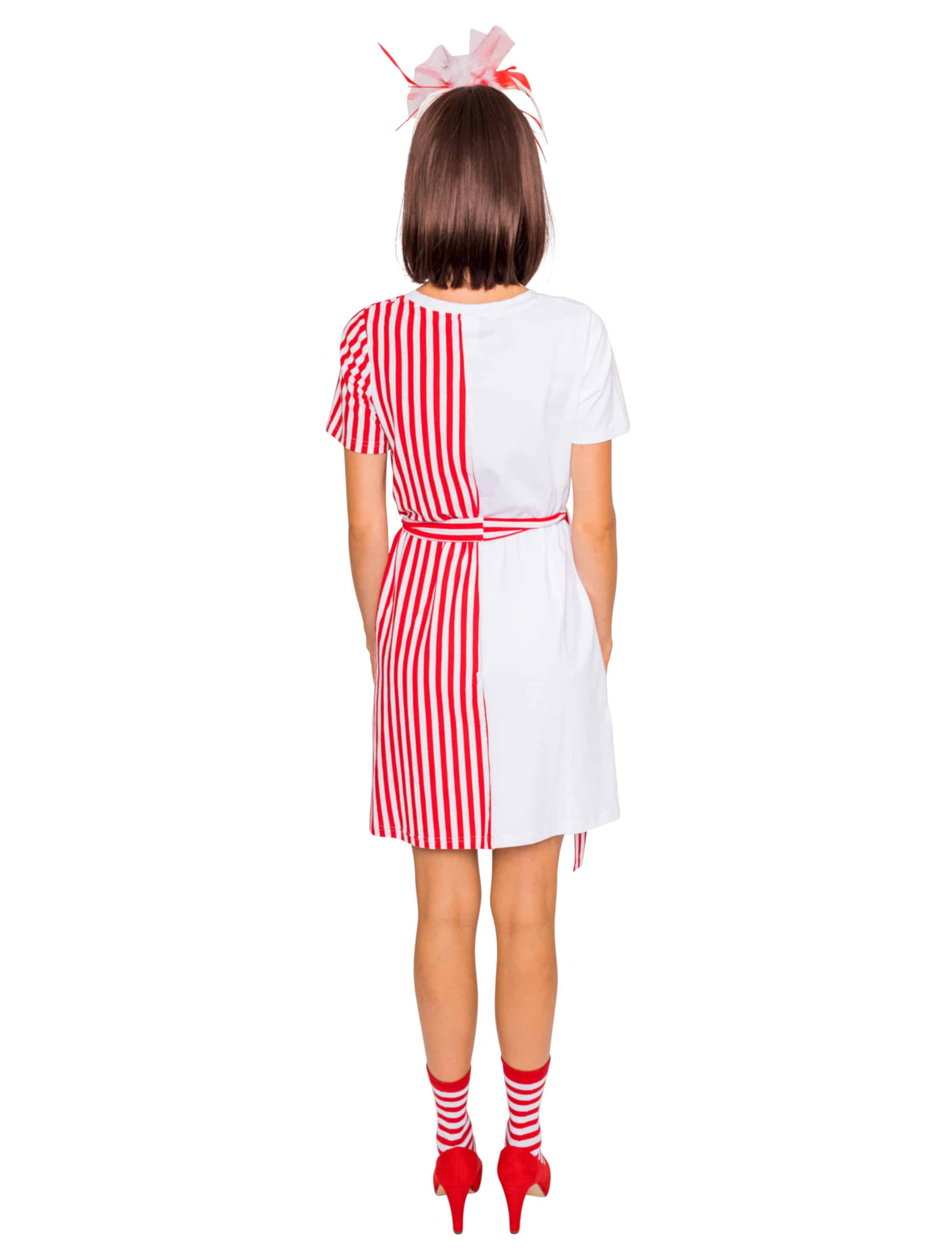 Kleid gestreift rot/weiß L/XL