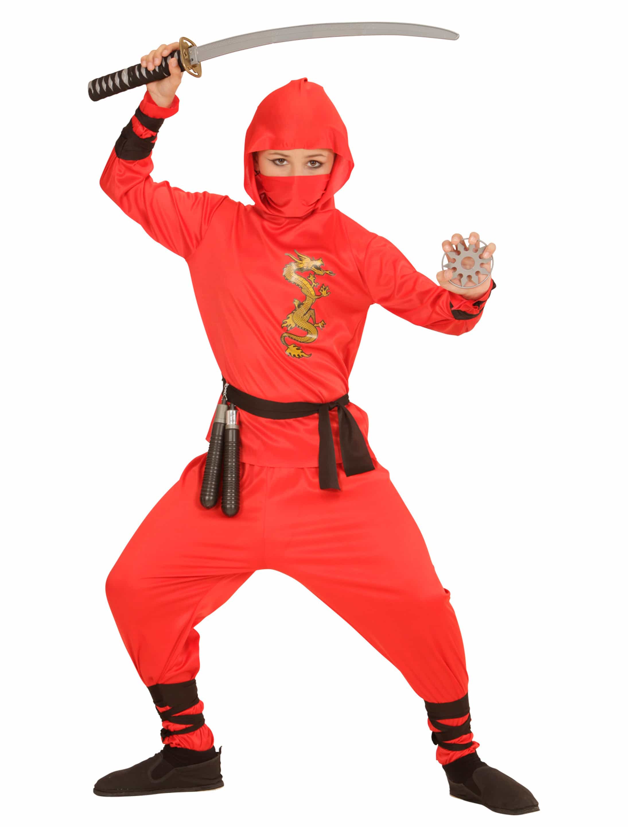 Ninja Dragon Kinder 6-tlg. rot 158