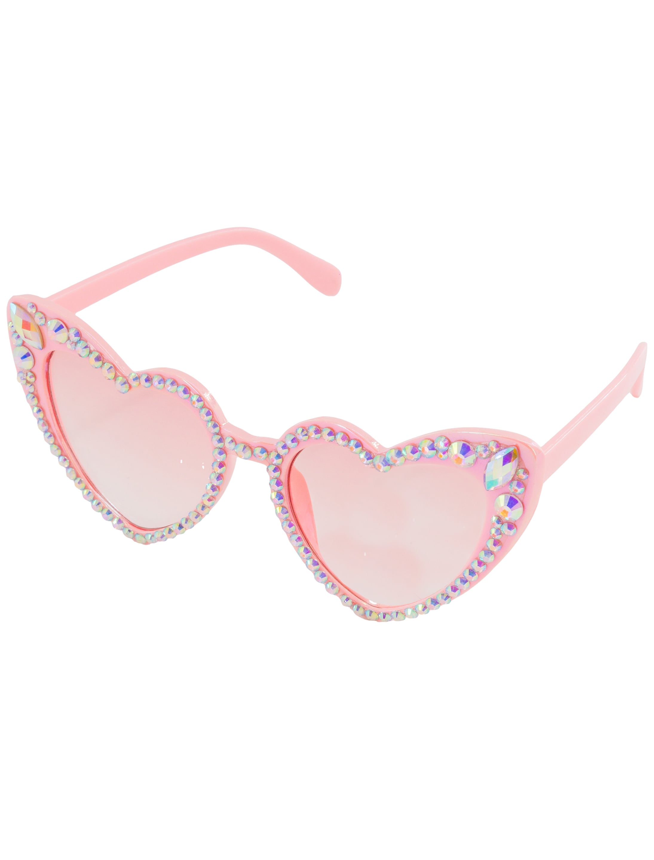 Brille Herz mit Strass rosa