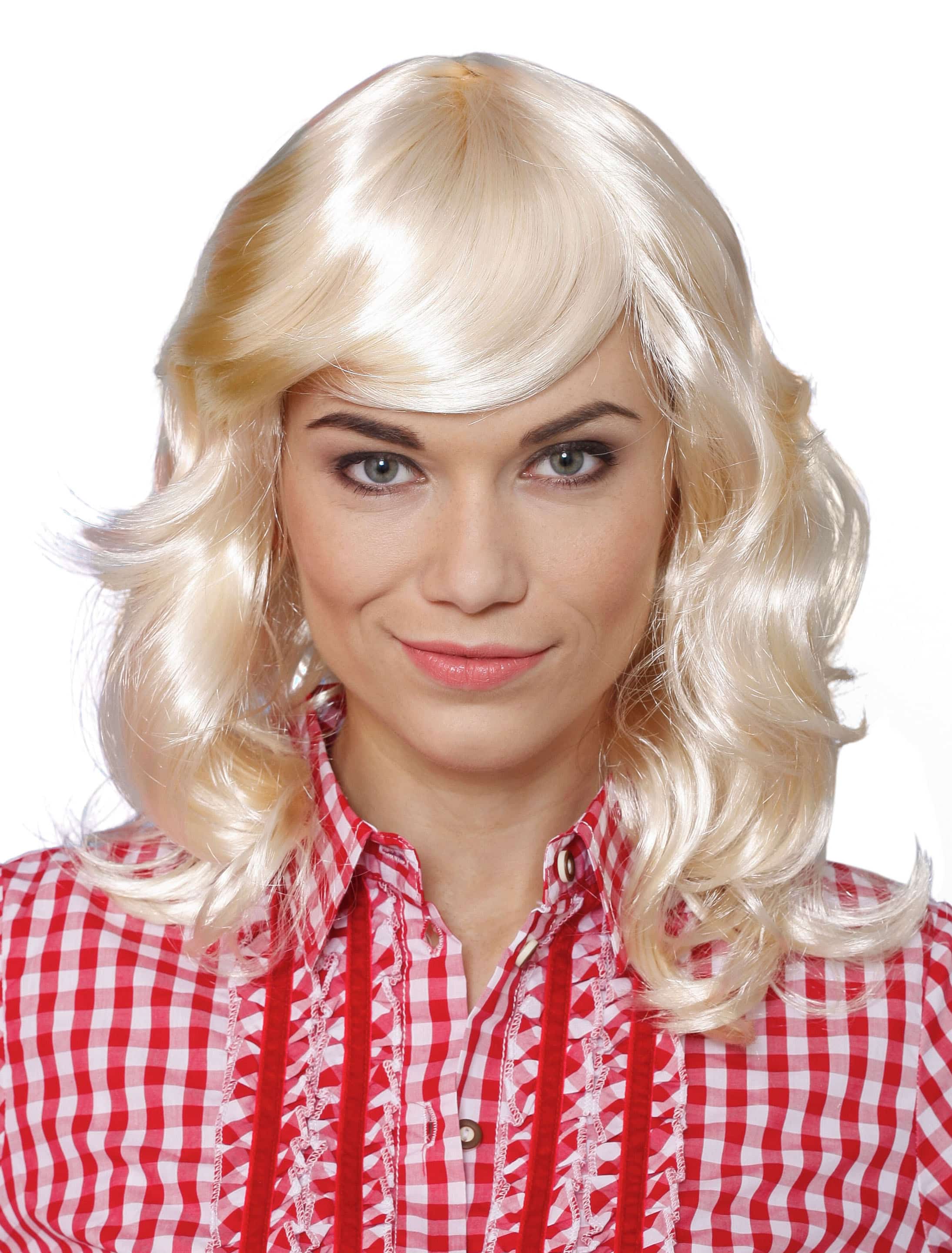 Perücke schulterlang wellig Seitenscheitel blond one size Perücke schulterlang wellig Seitenscheitel blond one size