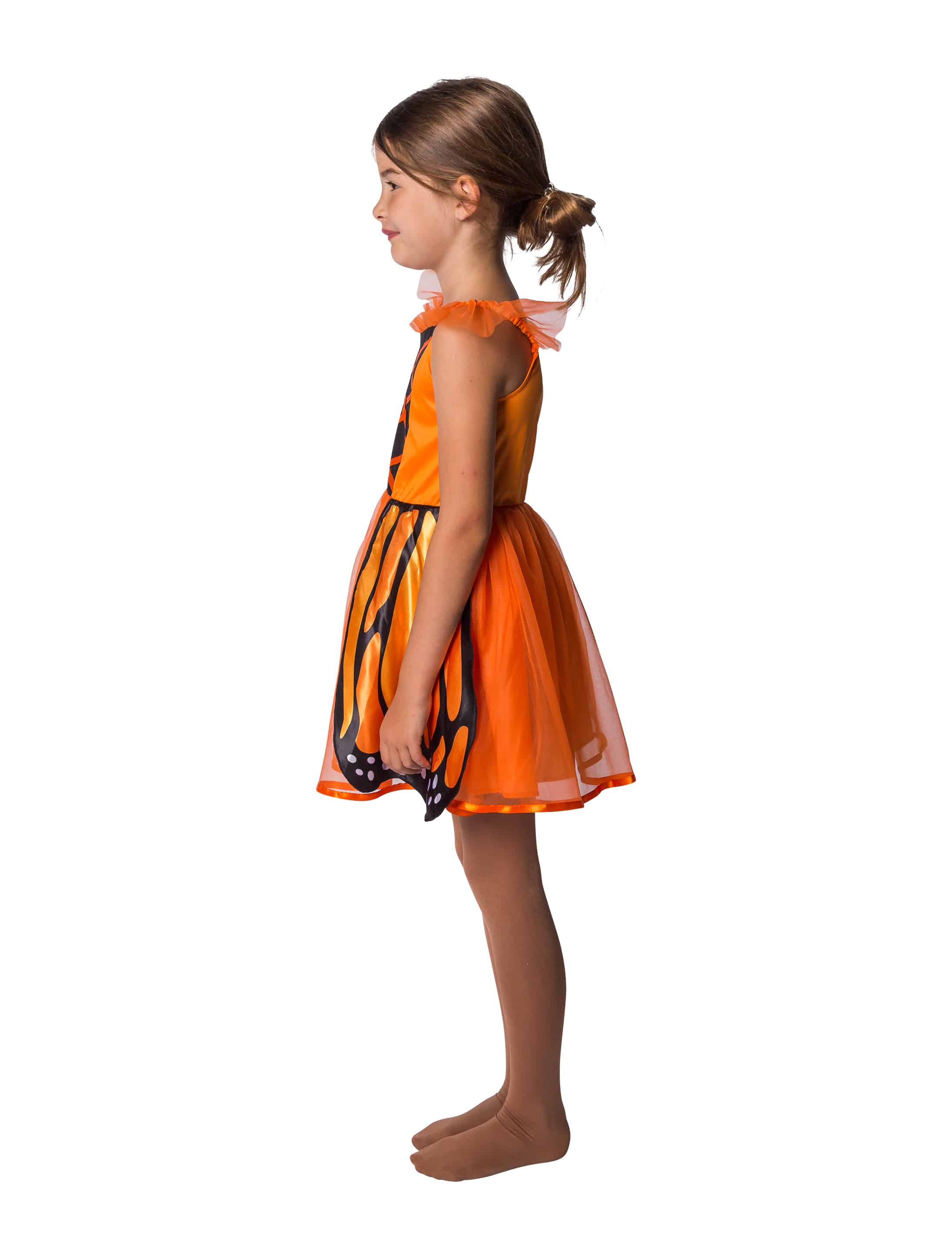 Kleid Schmetterling Kinder orange 7-8 Jahre