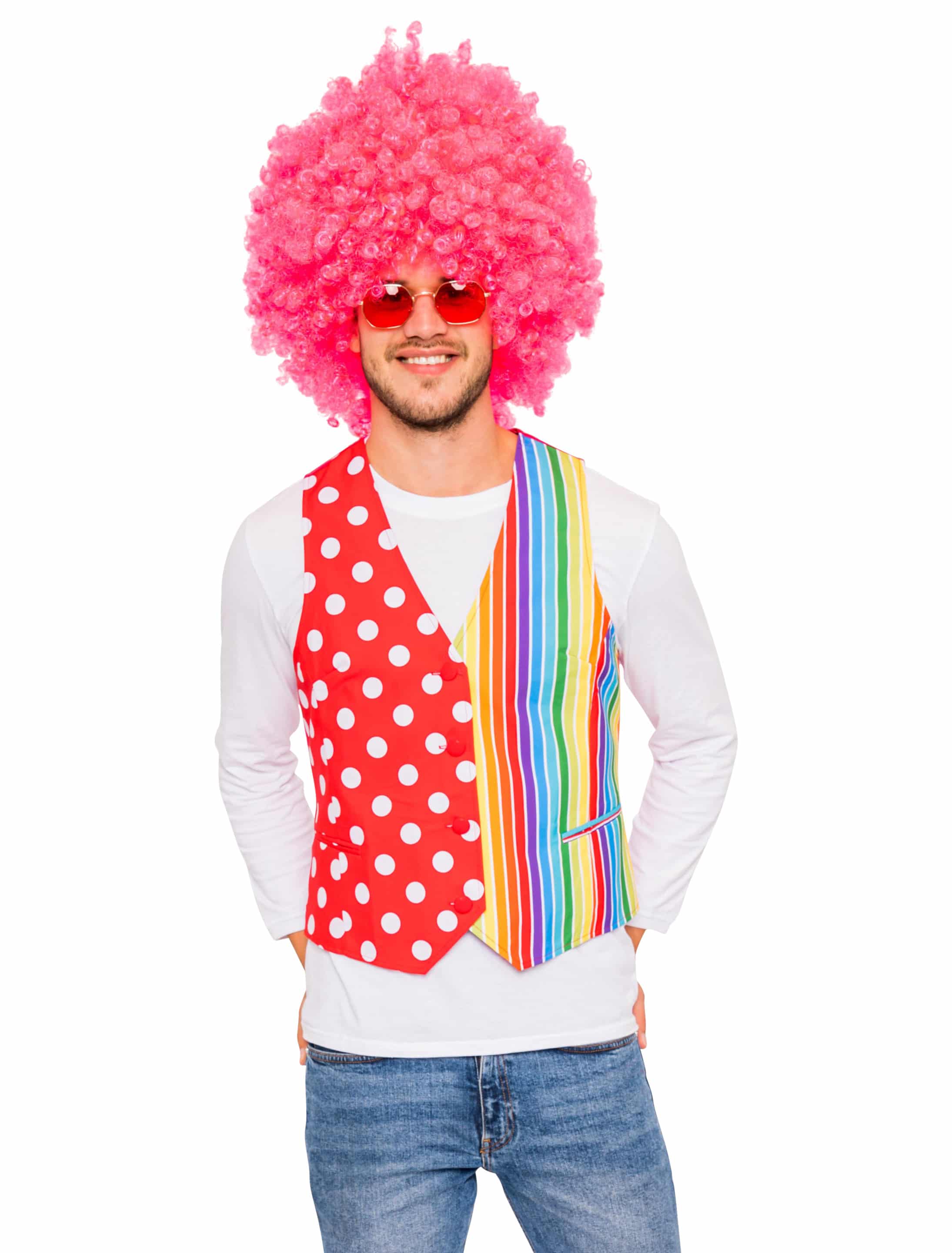 Weste Clown bunt Herren mehrfarbig 3XL