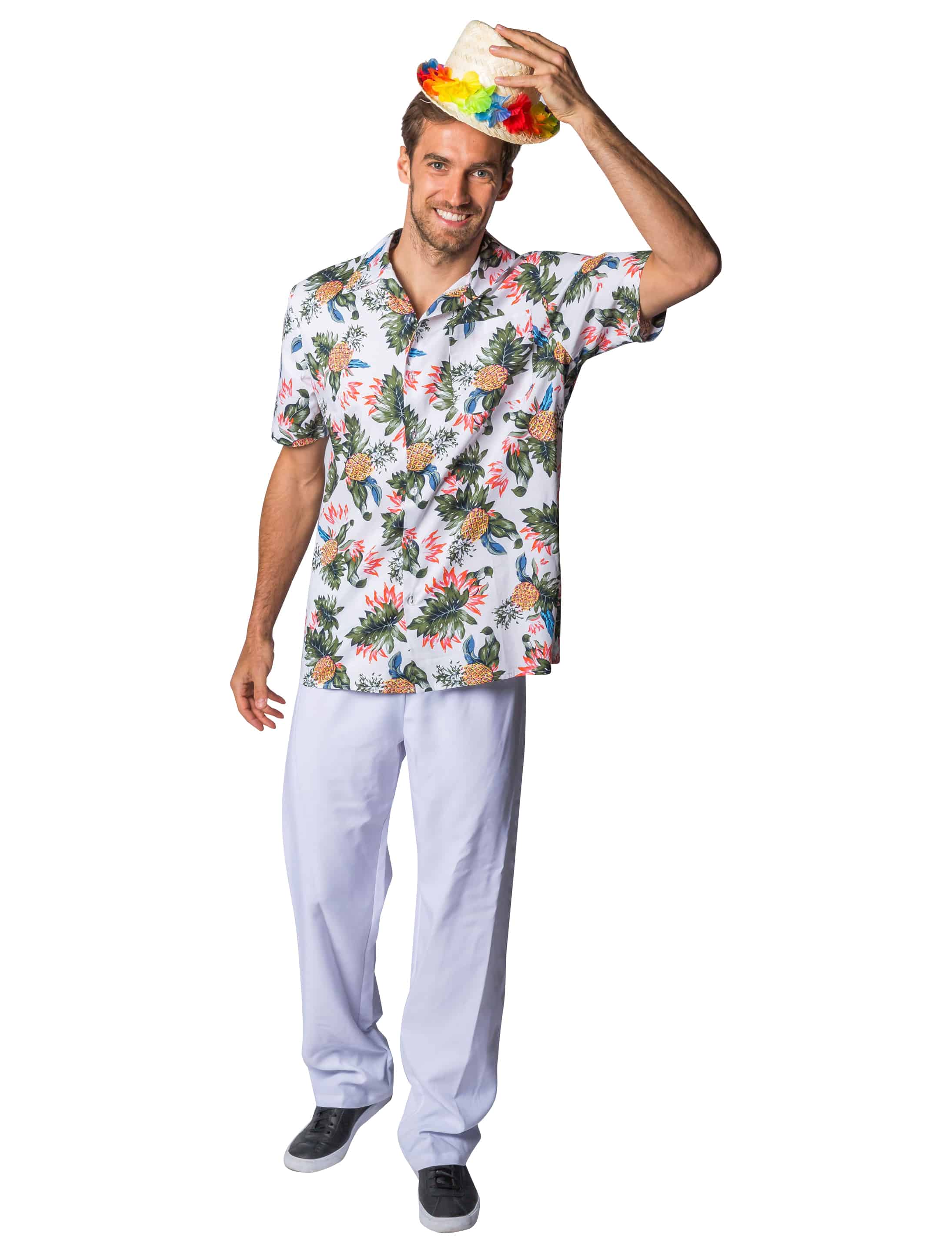 Hawaiihemd mit Ananas beige XL/XXL