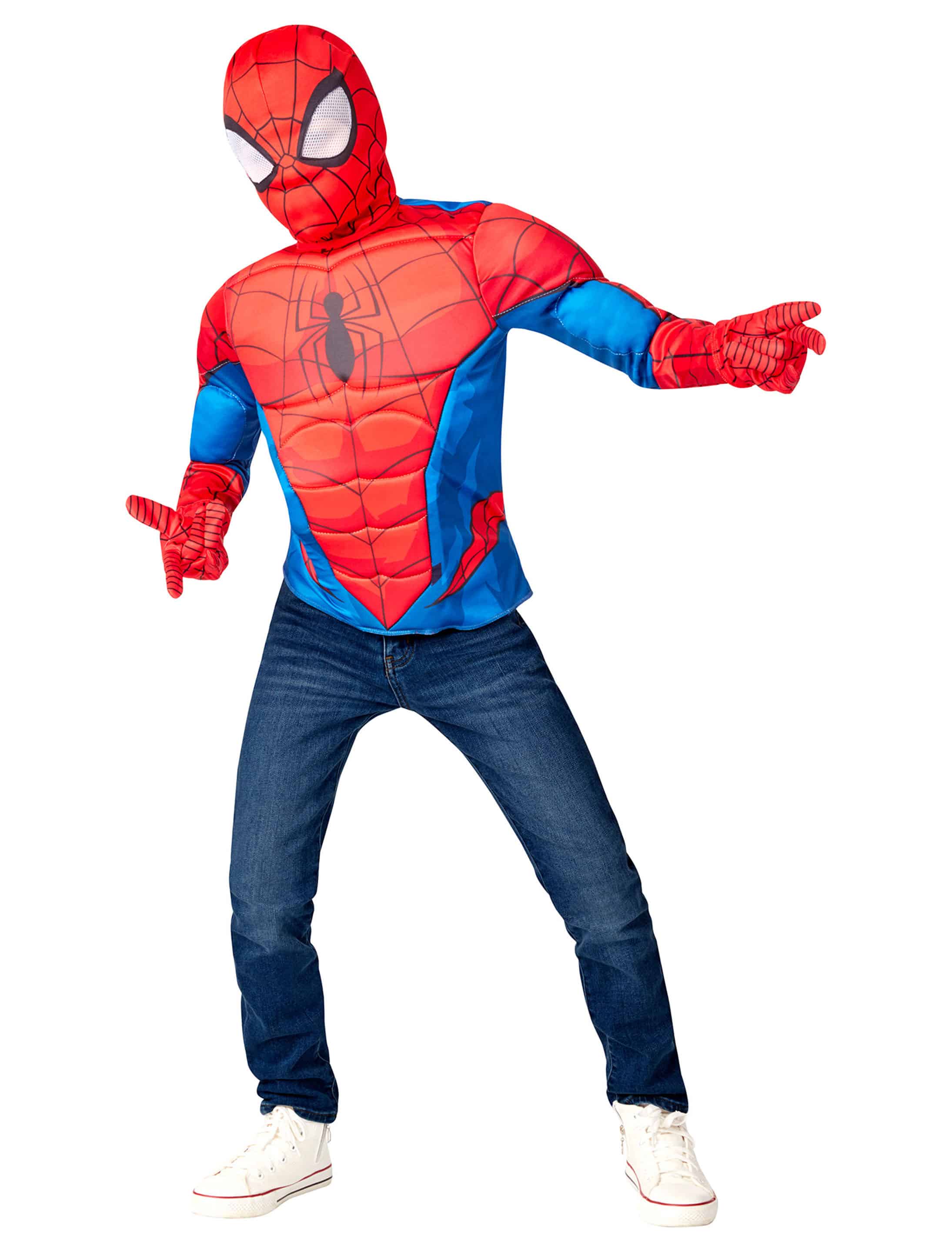 Spider-Man deluxe 3-tlg. rot/blau 8-10 Jahre