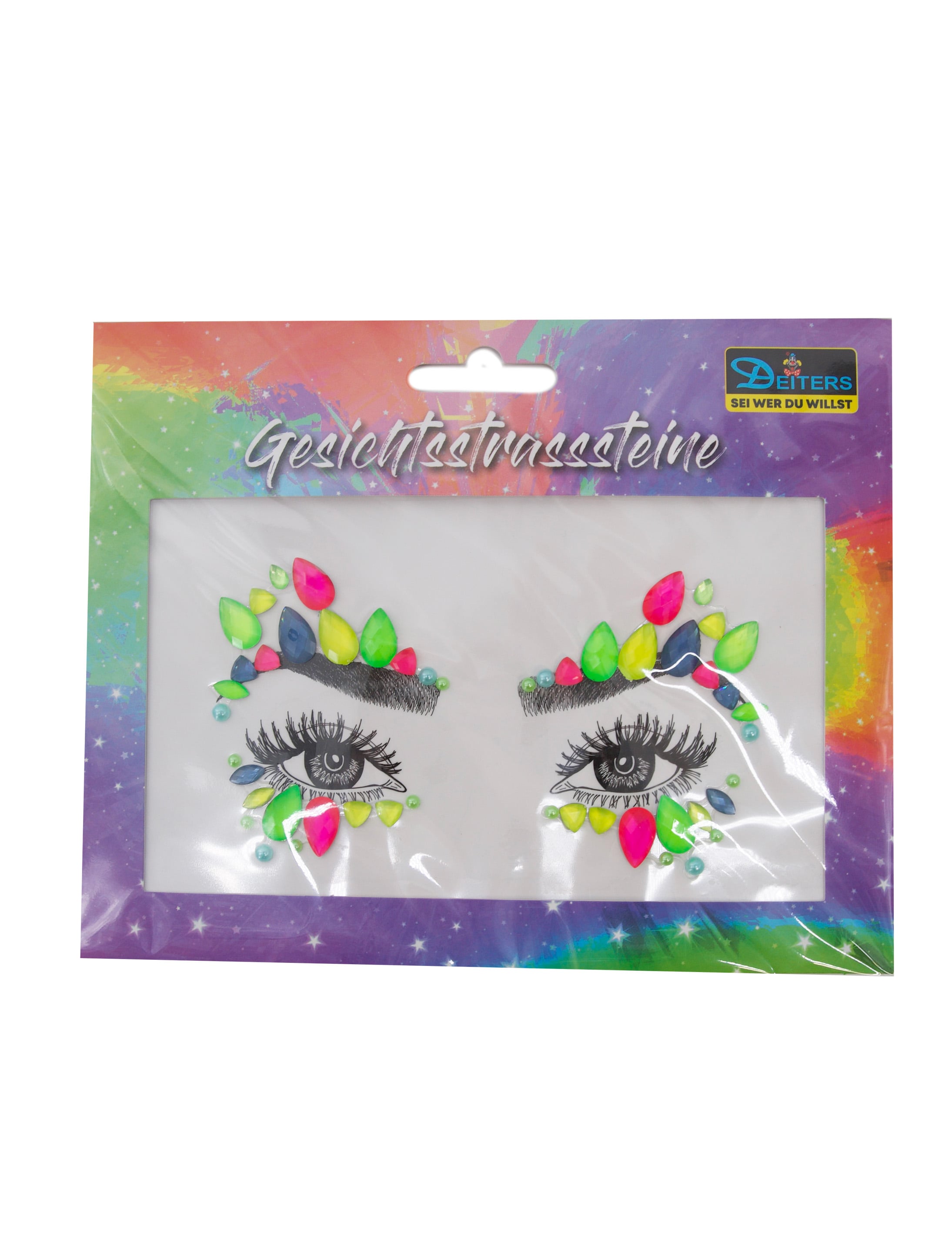 Gesichtsstrasssteine bunt