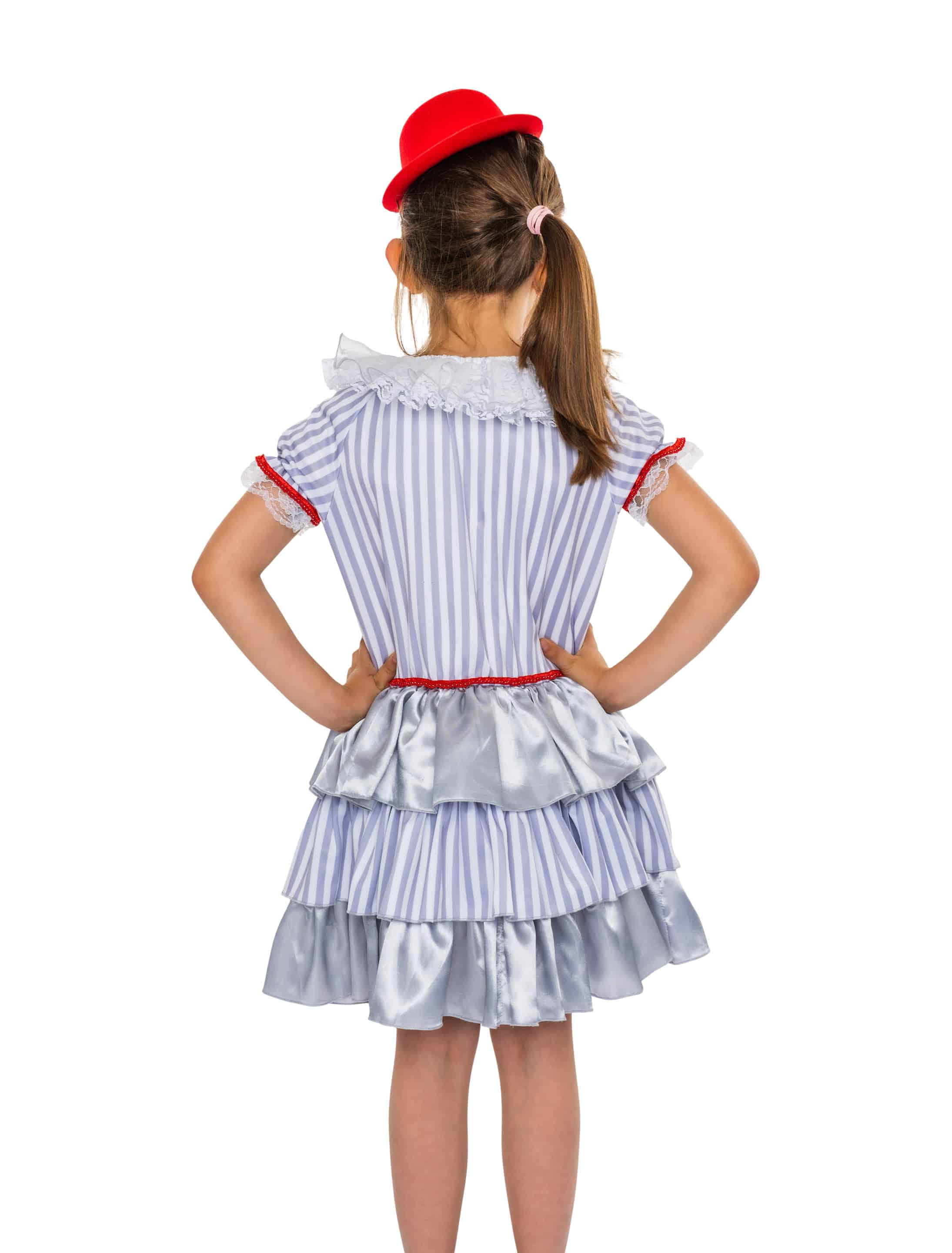 Kleid Horrorclown Kinder grau 152