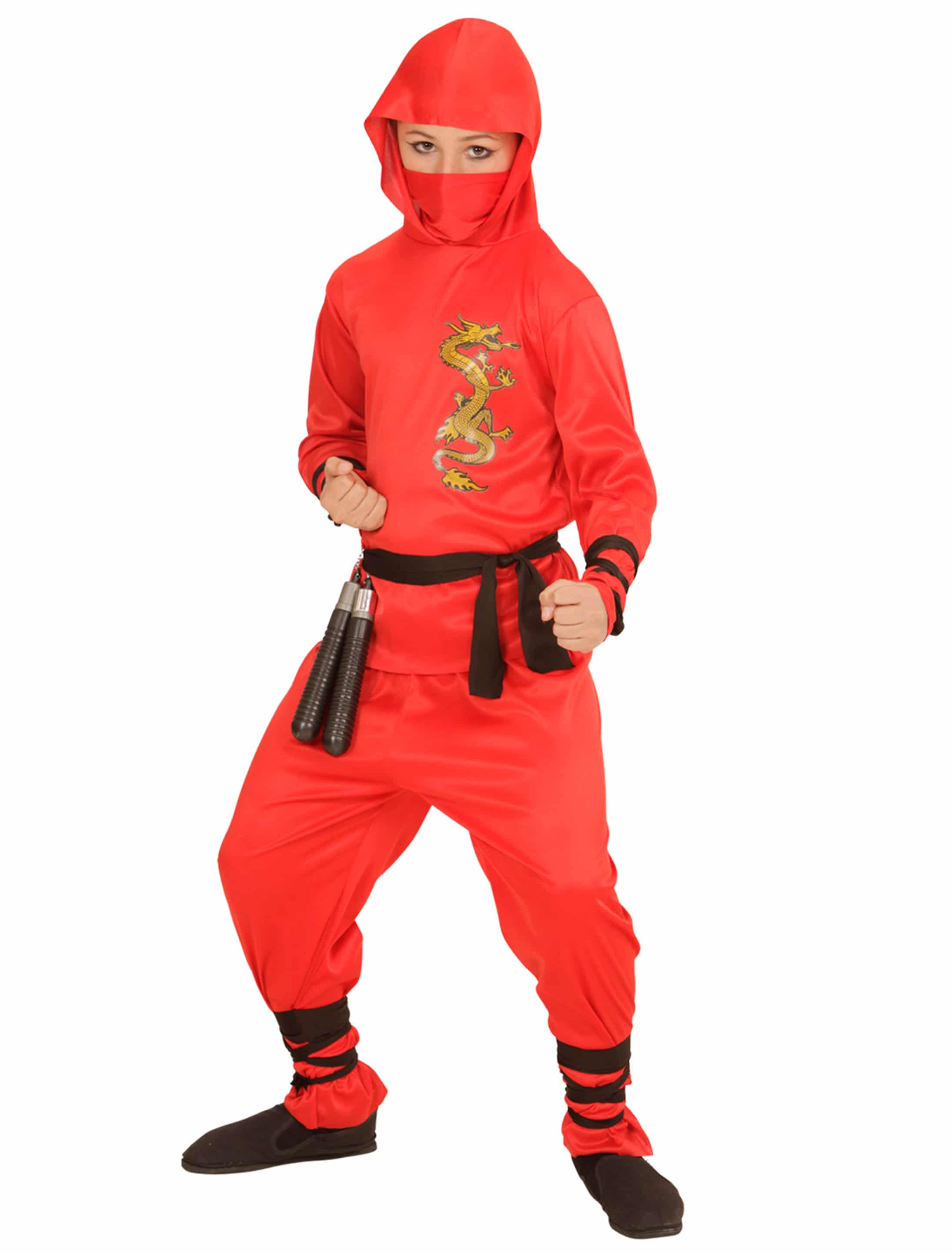 Ninja Dragon Kinder 6-tlg. rot 116