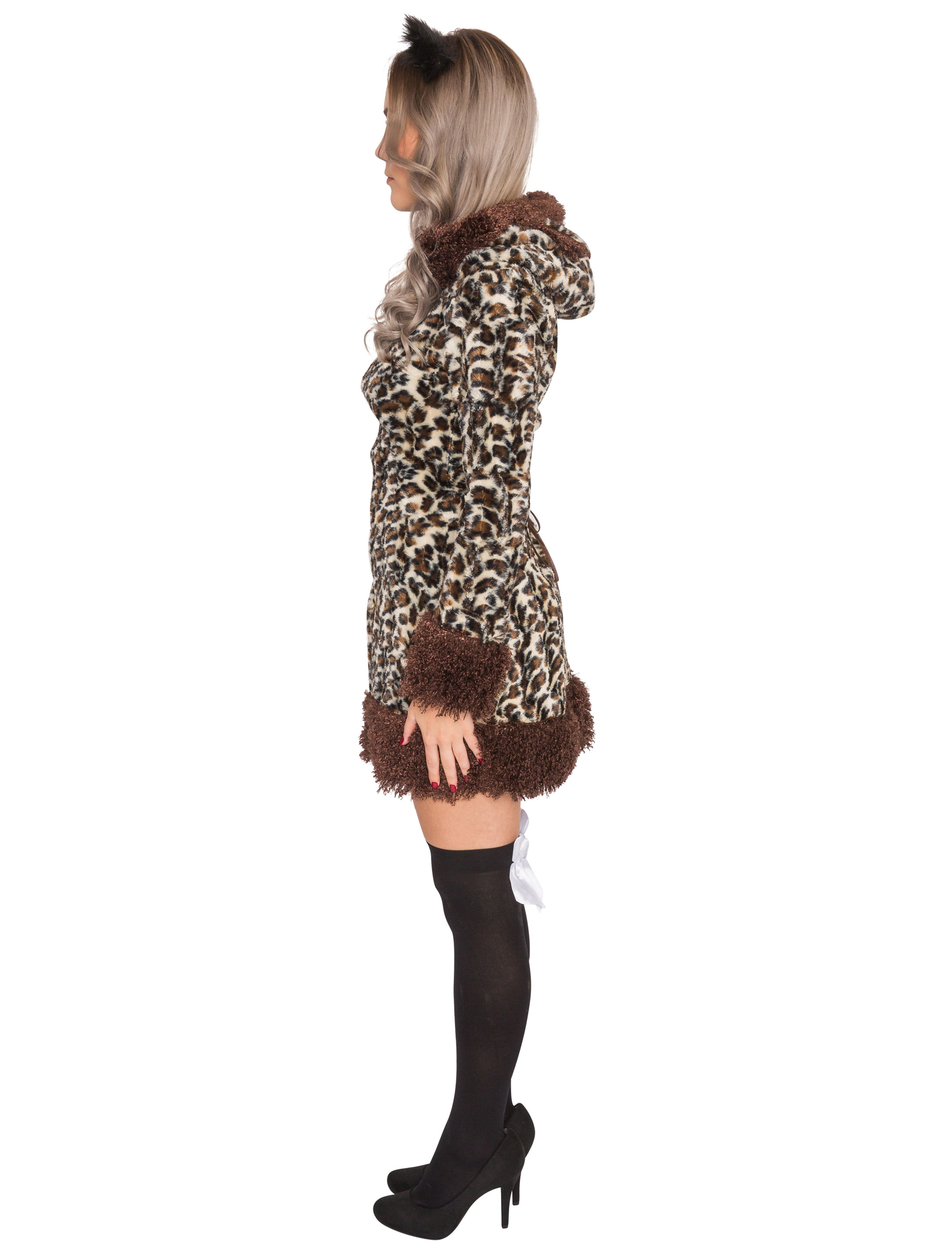 Kleid Leopard Damen braun L