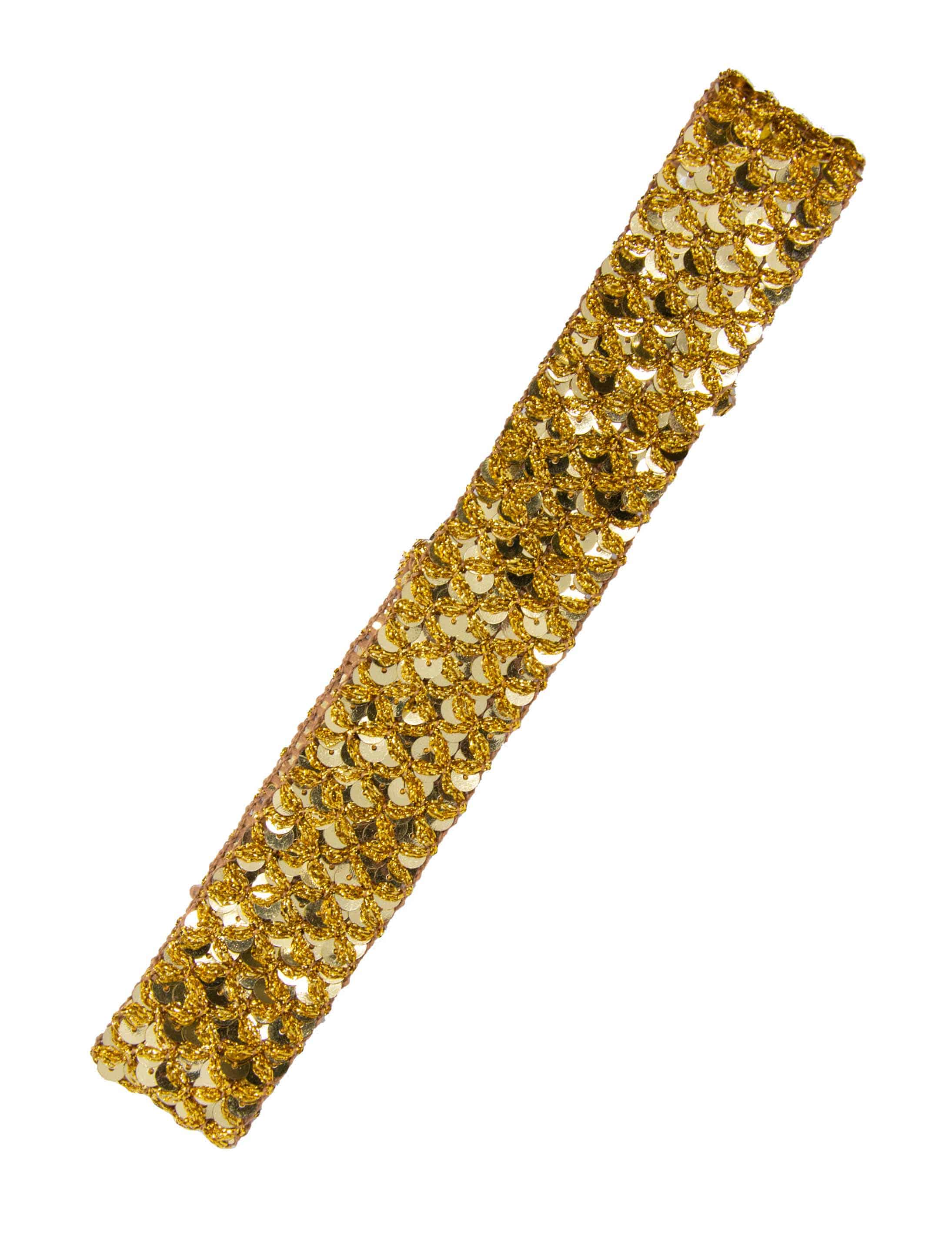 Stirnband Disco Pailletten gold