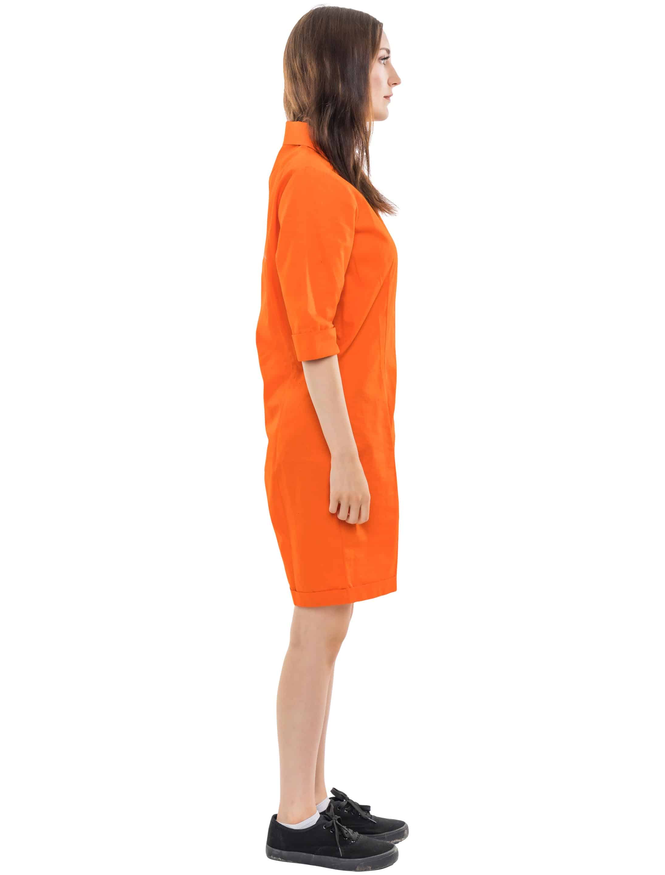 Overall Gefangener kurz Damen orange S/M