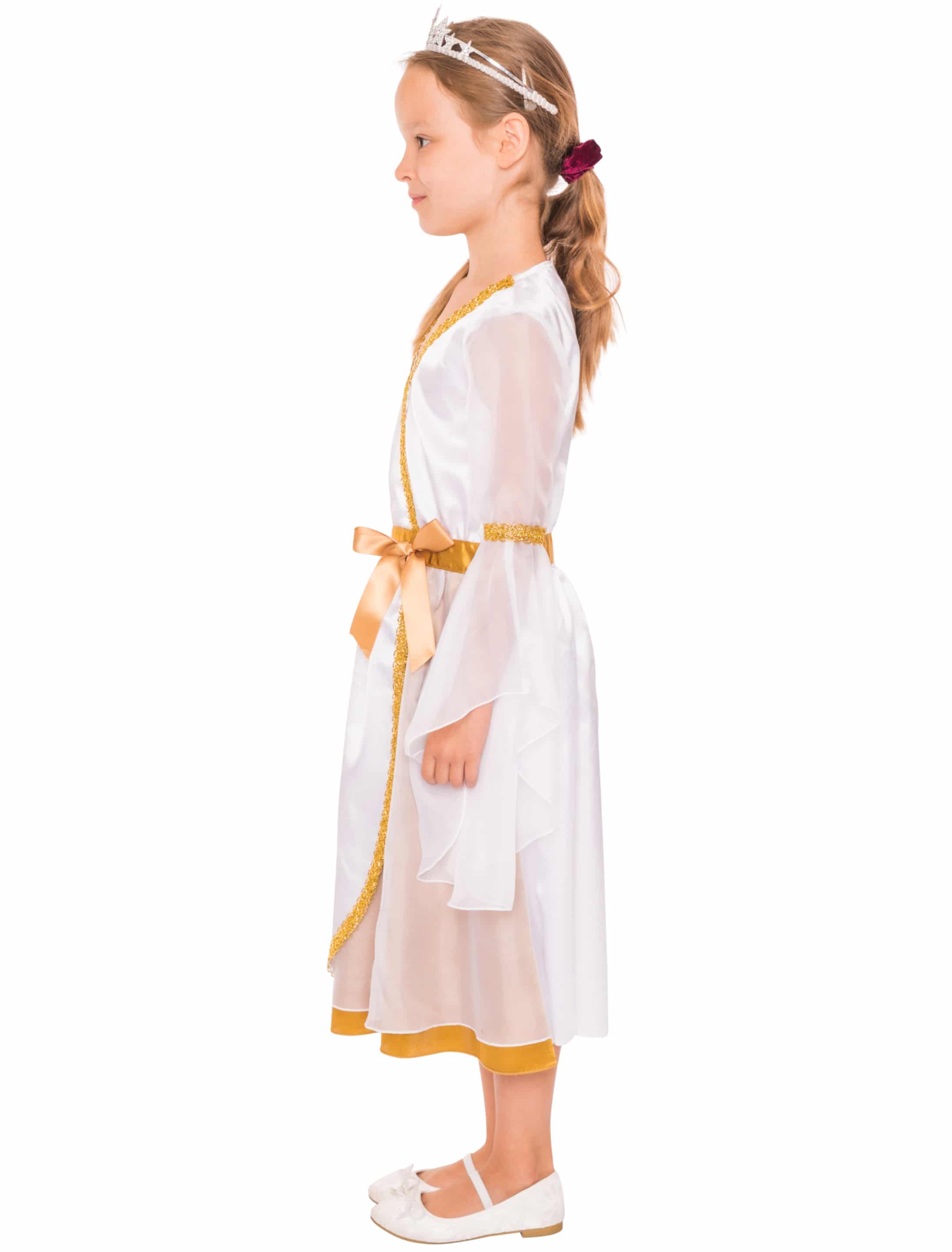 Kleid Engel Kinder weiß/gold 140