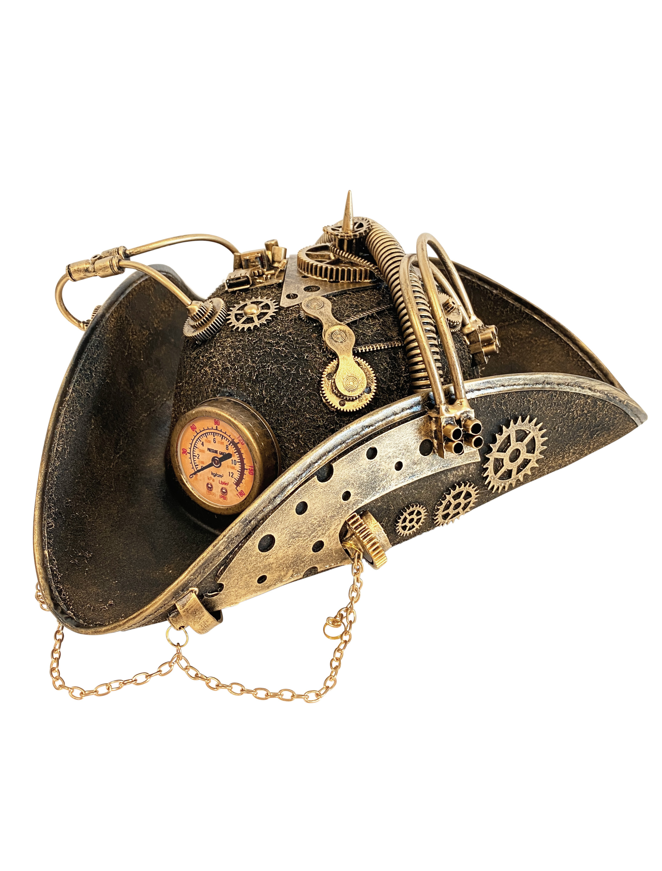 Dreispitz Steampunk deluxe gold one size