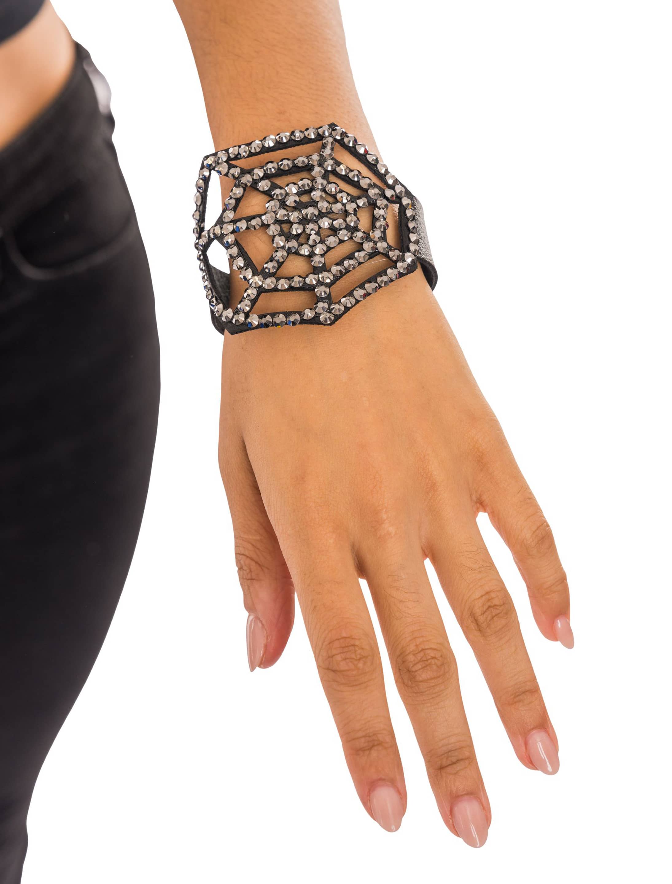 Armband mit Spinne schwarz