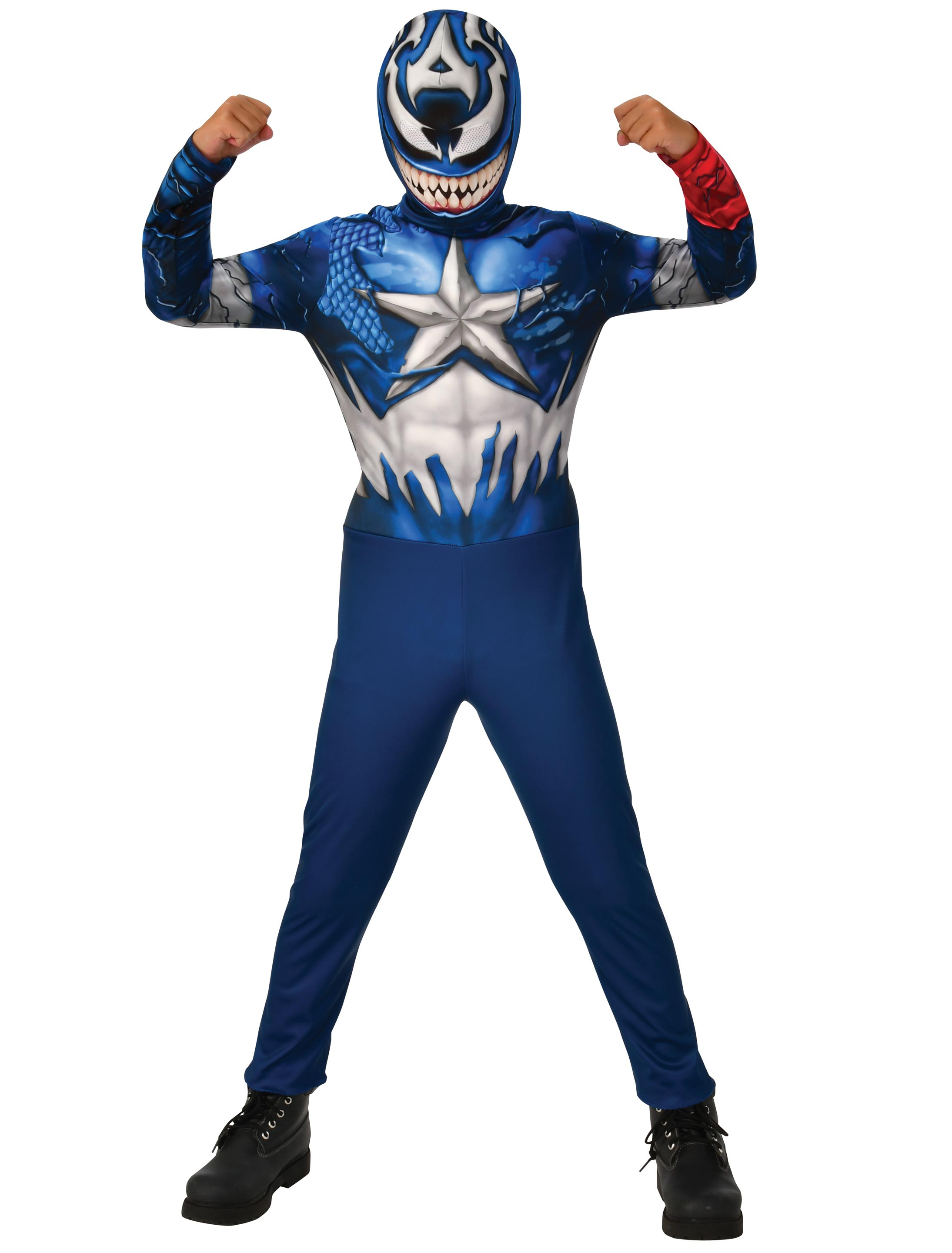 Venomized Captain America 2-tlg. Kinder blau 122/128