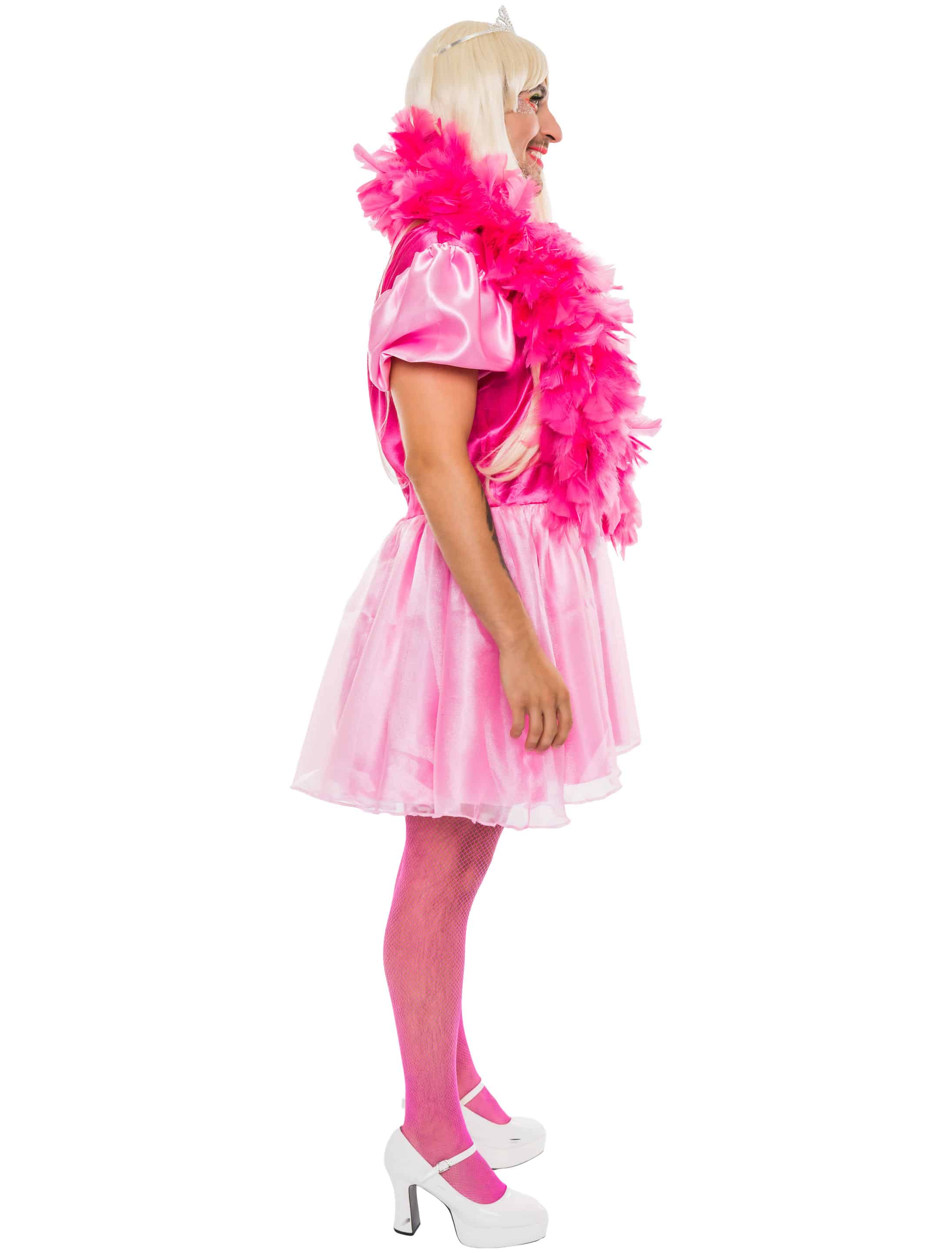 Kleid Prinzessin kurz Herren pink XL