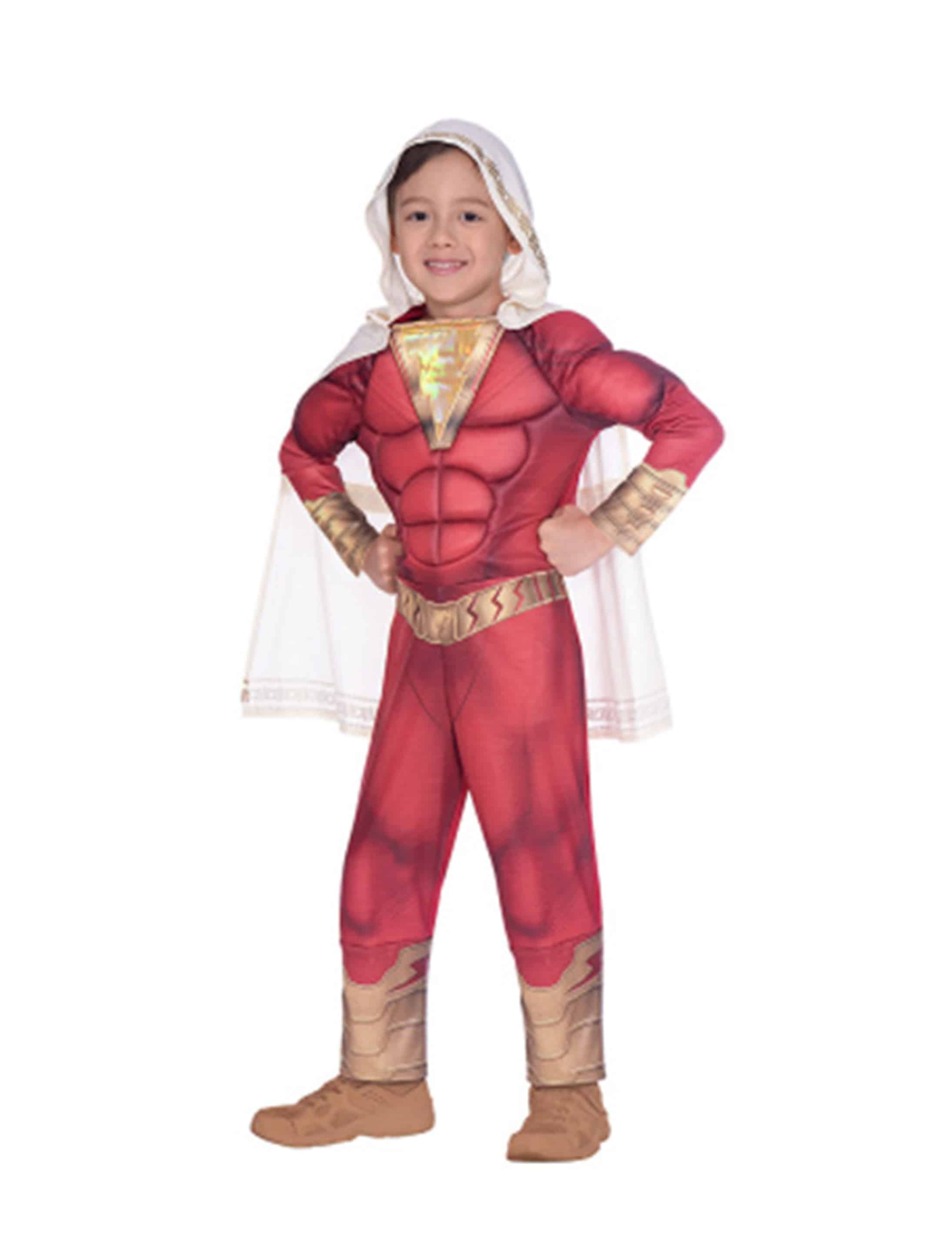 Kostüm Shazam 2-tlg. Kinder rot/weiß 6-8 Jahre