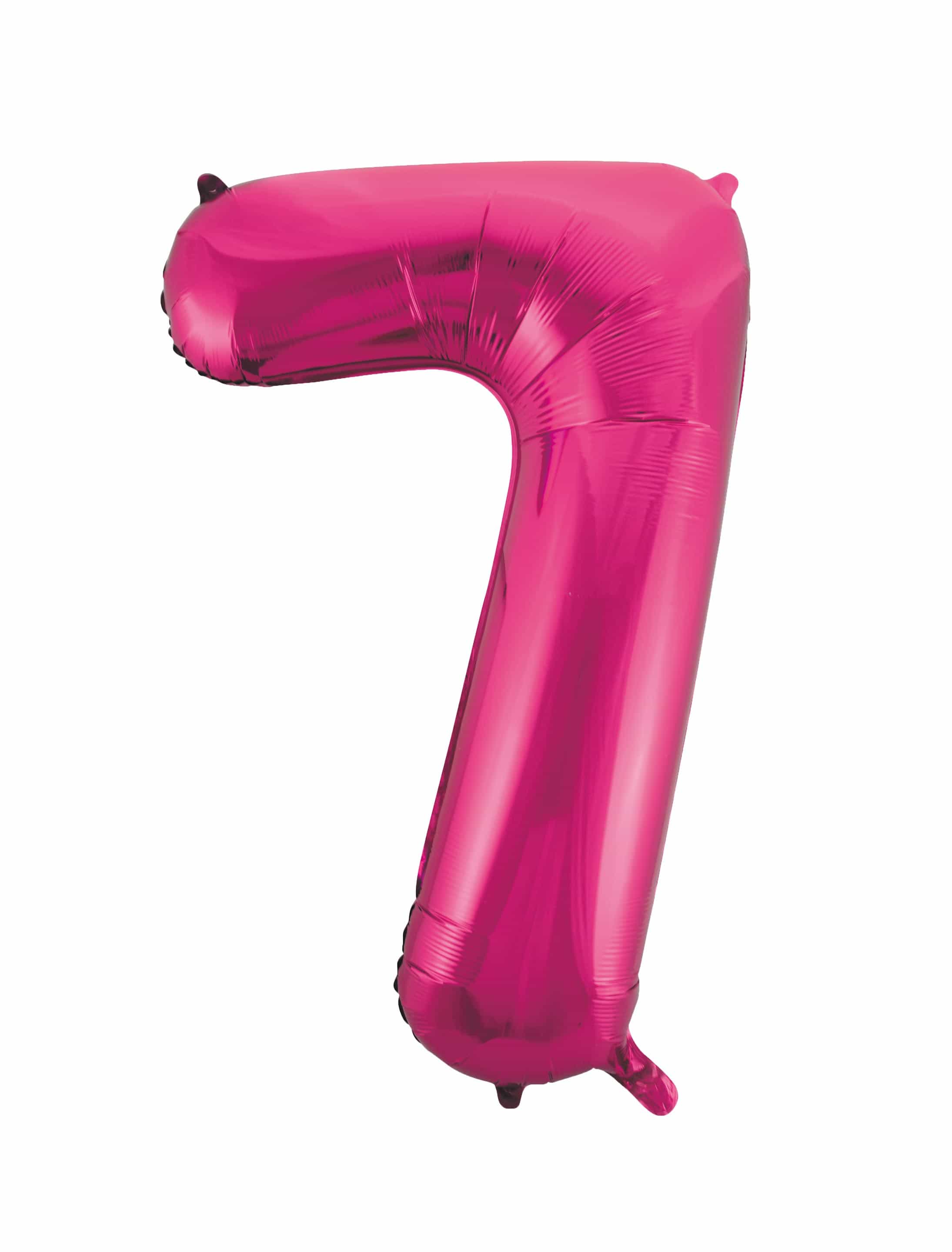Folienballon Zahl 7 L pink