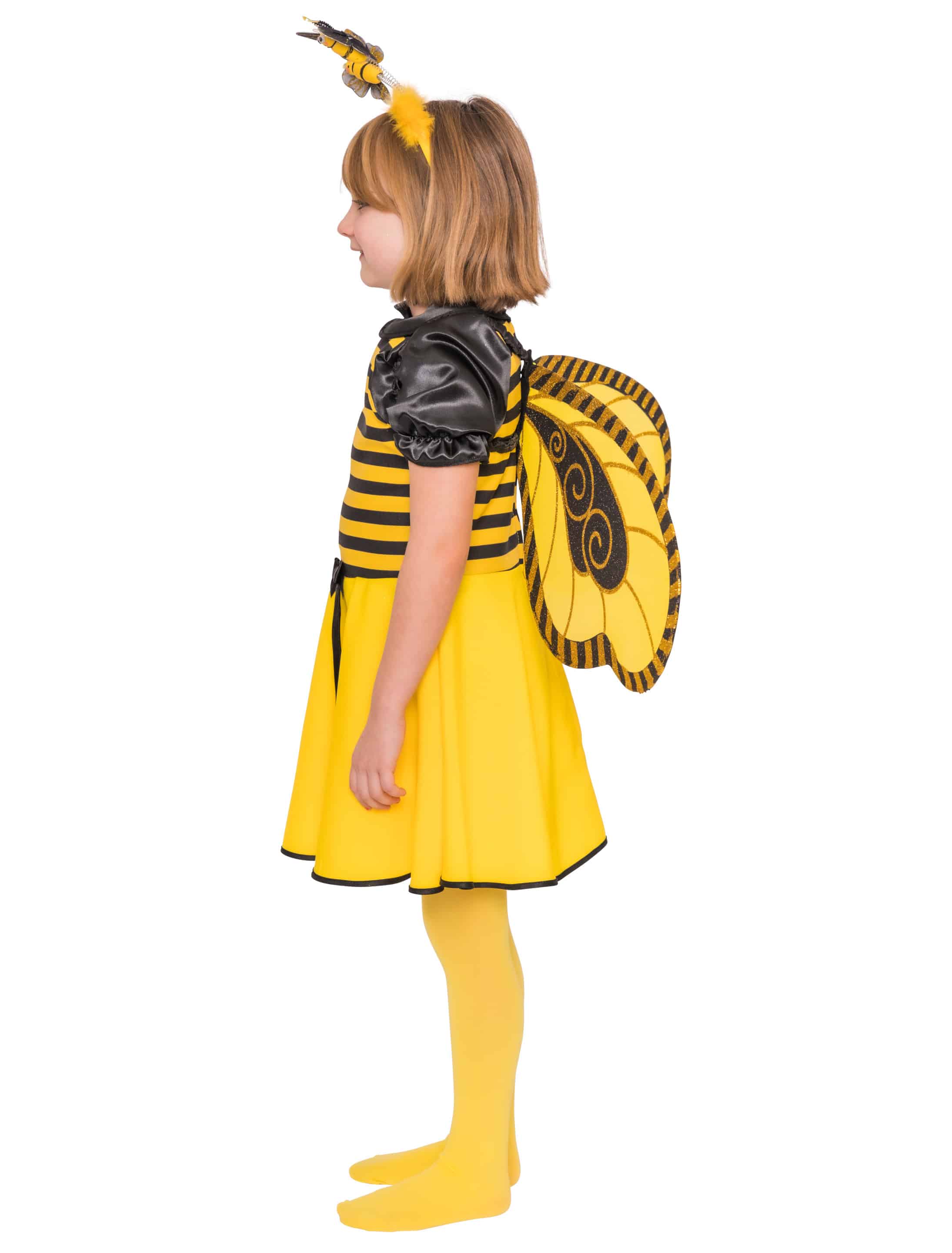 Kleid Biene Kinder schwarz/gelb 140