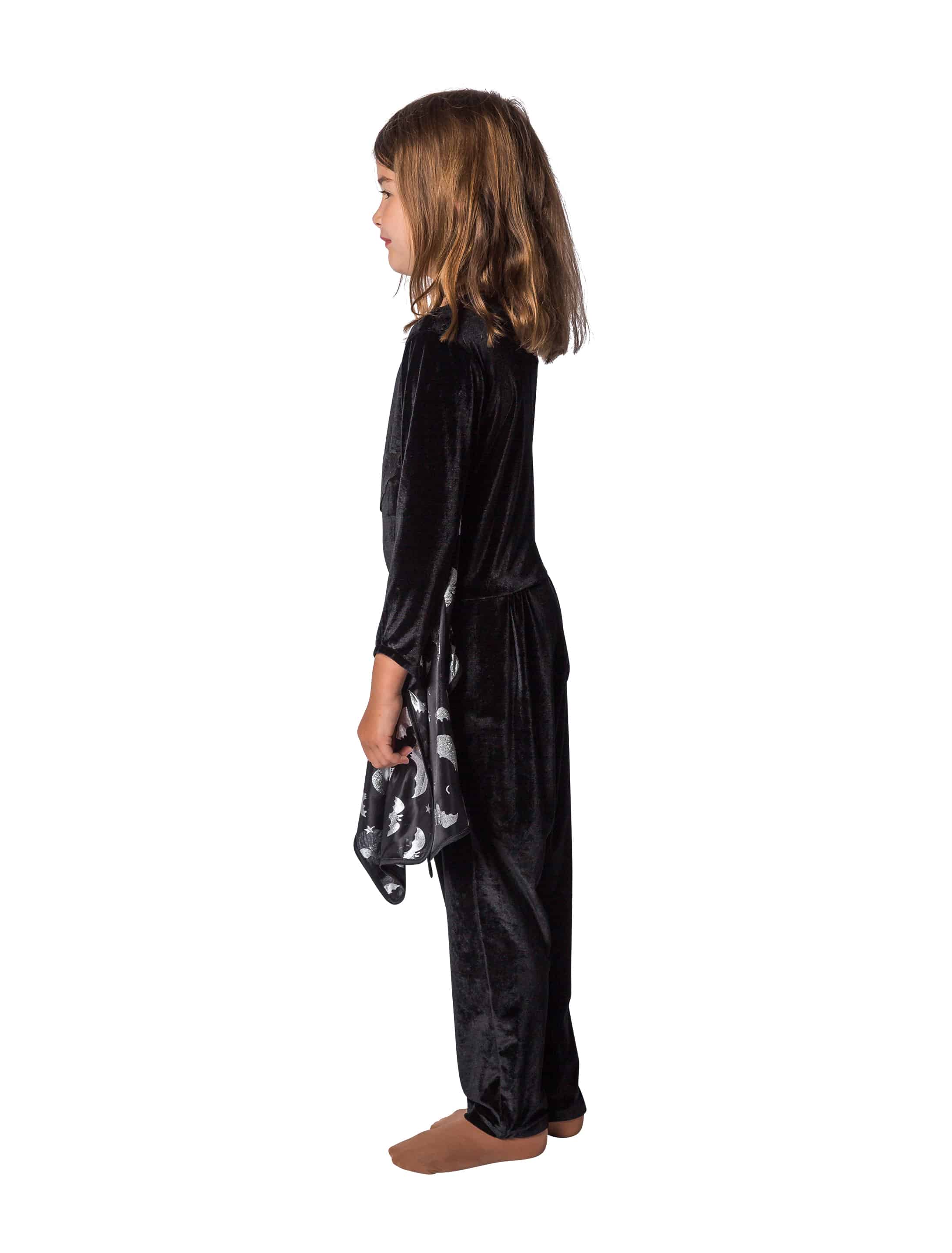 Jumpsuit Fledermaus Kinder schwarz 140-152