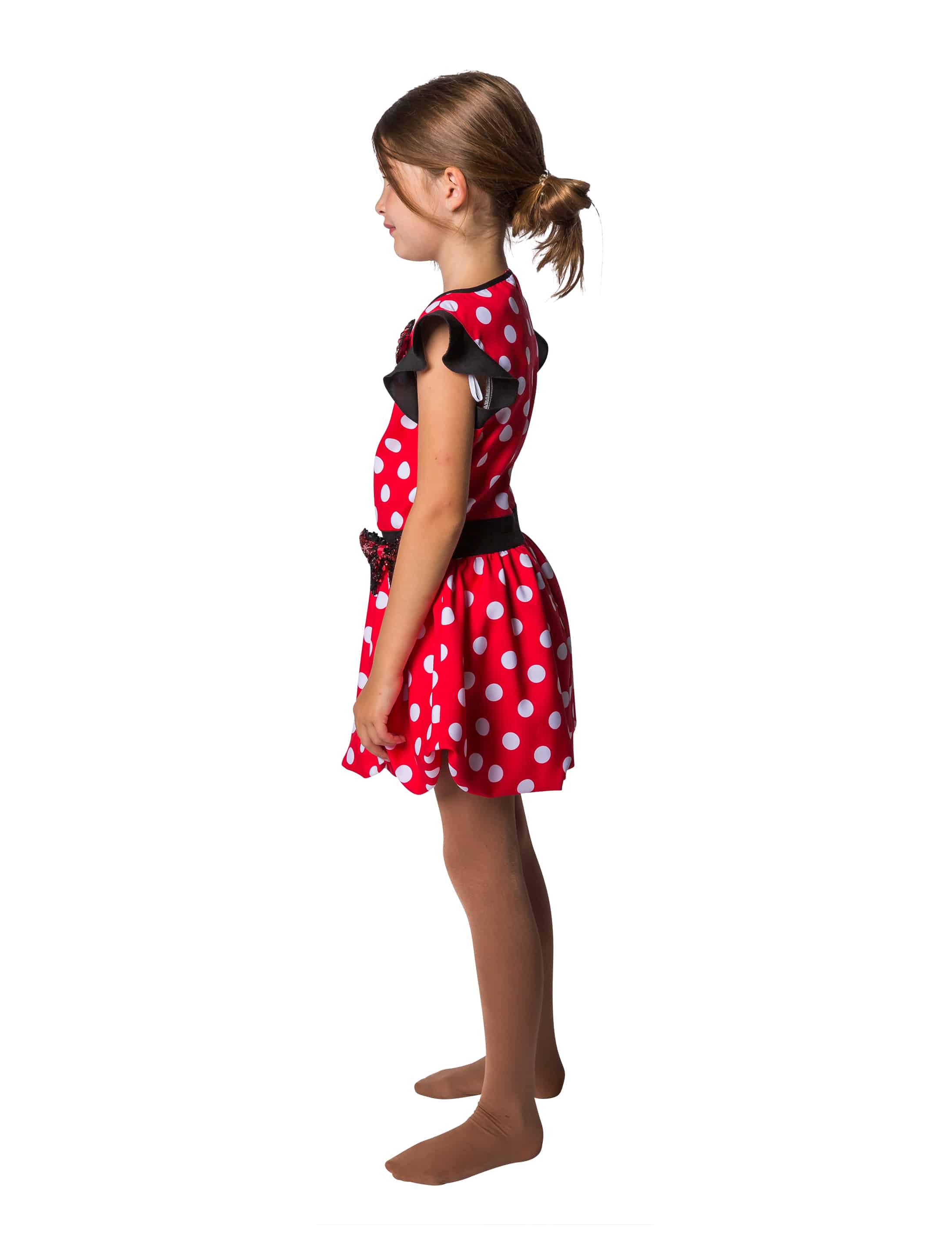 Kleid Mausi Kinder rot/weiß 140