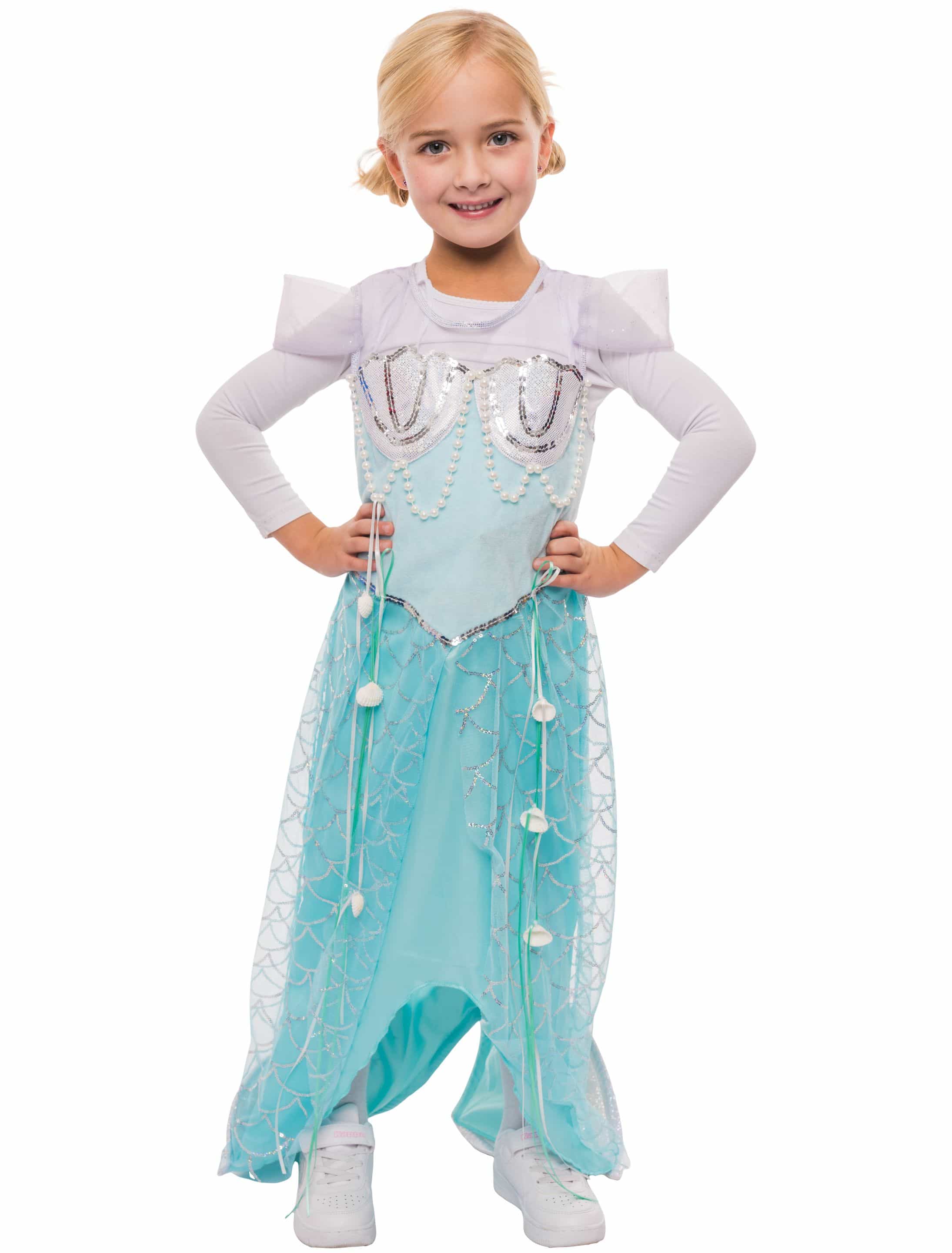 Kleid Meerjungfrau Kinder türkis 164