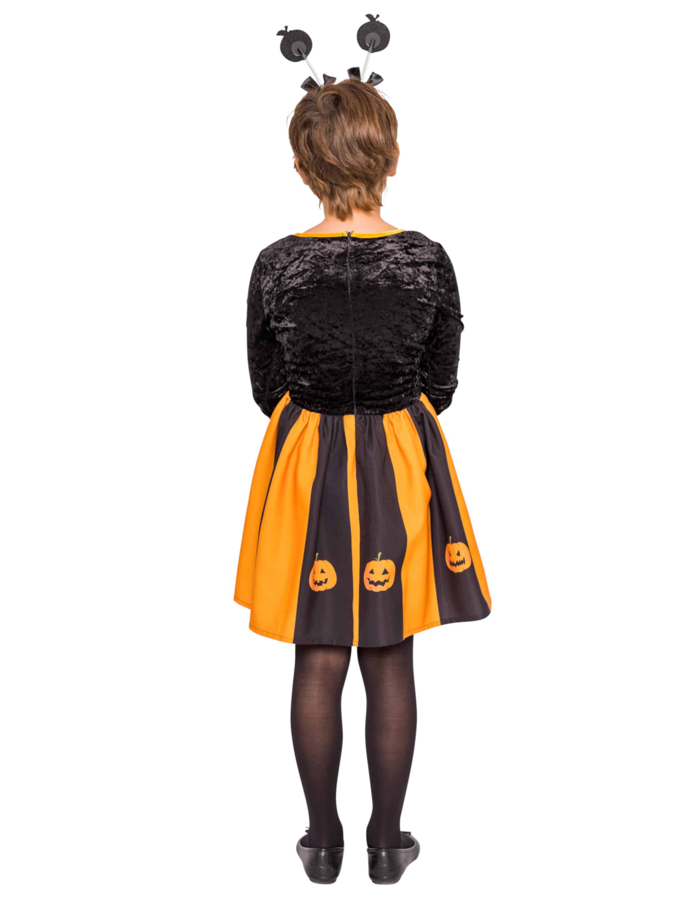 Kleid Kürbis Kinder schwarz/orange 104