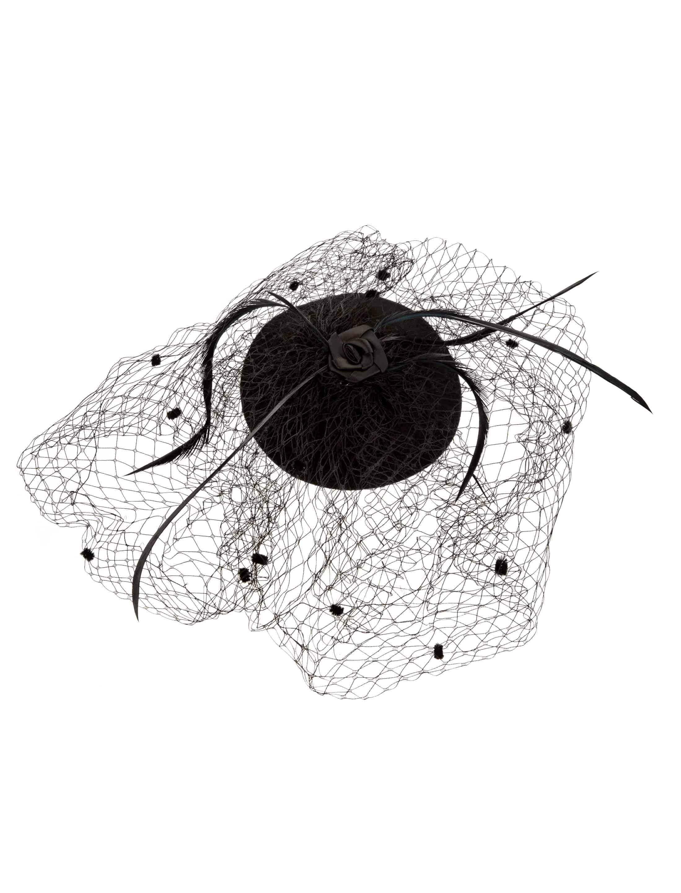 Fascinator mit Clip schwarz