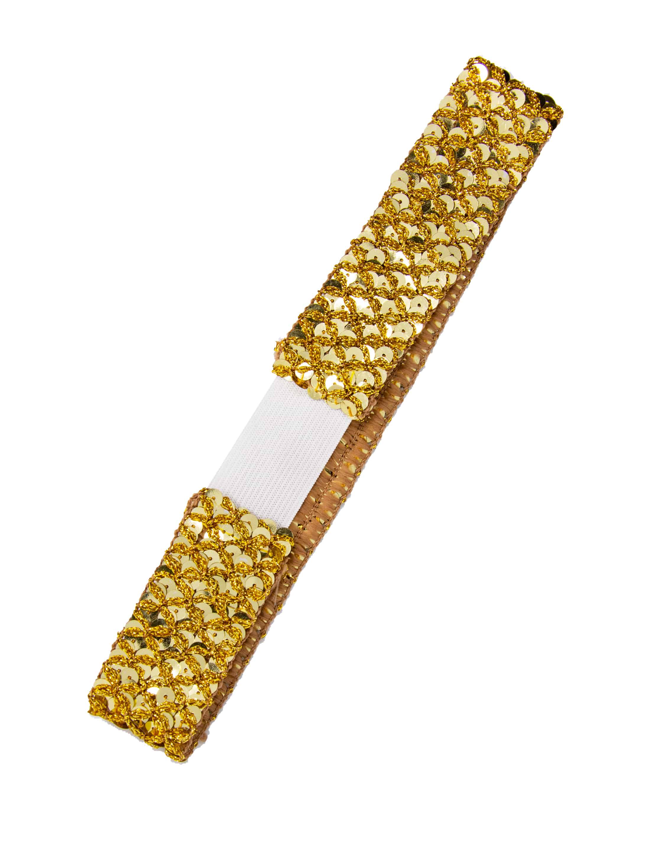 Stirnband Disco Pailletten gold