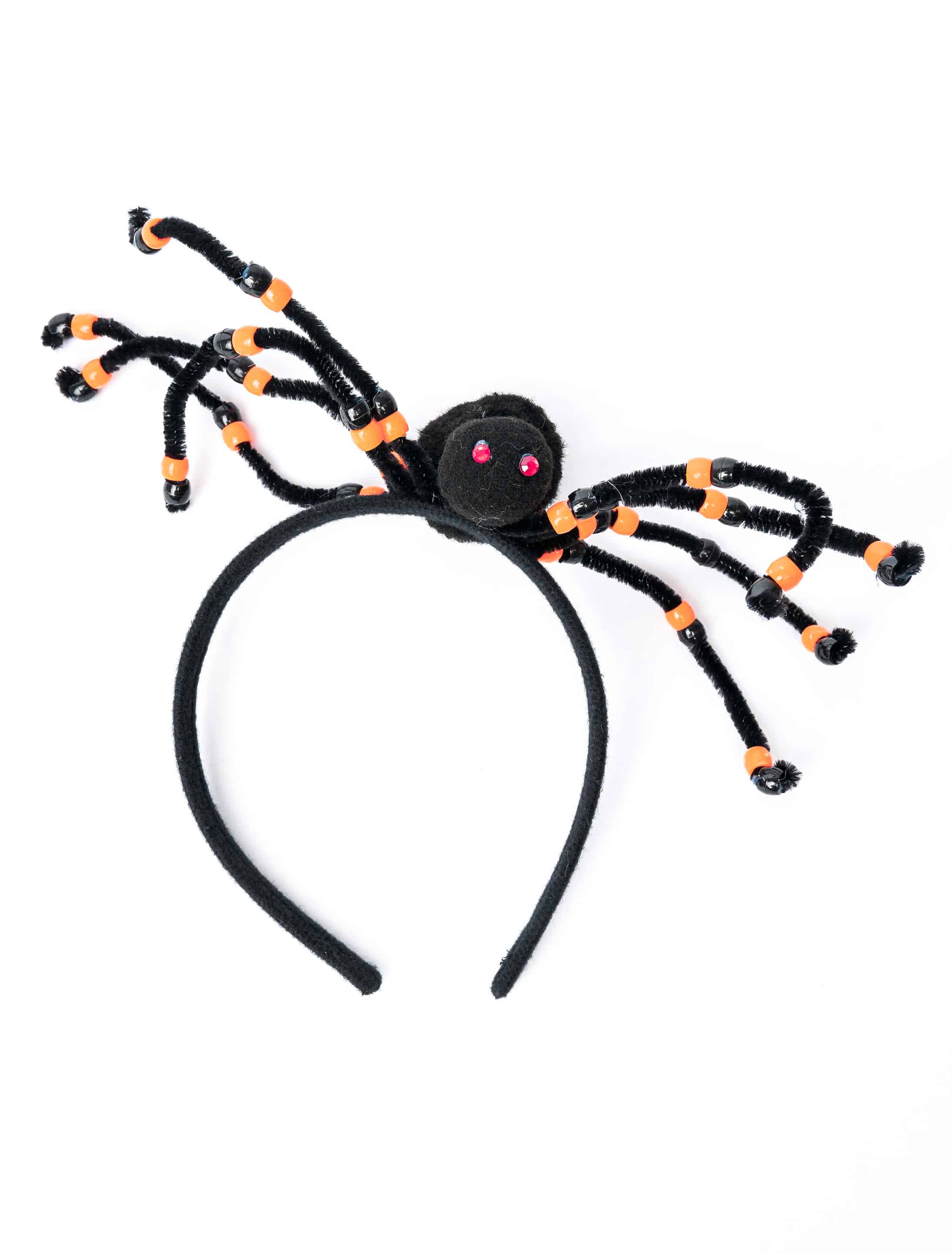 Haarreif mit Spinne schwarz/orange