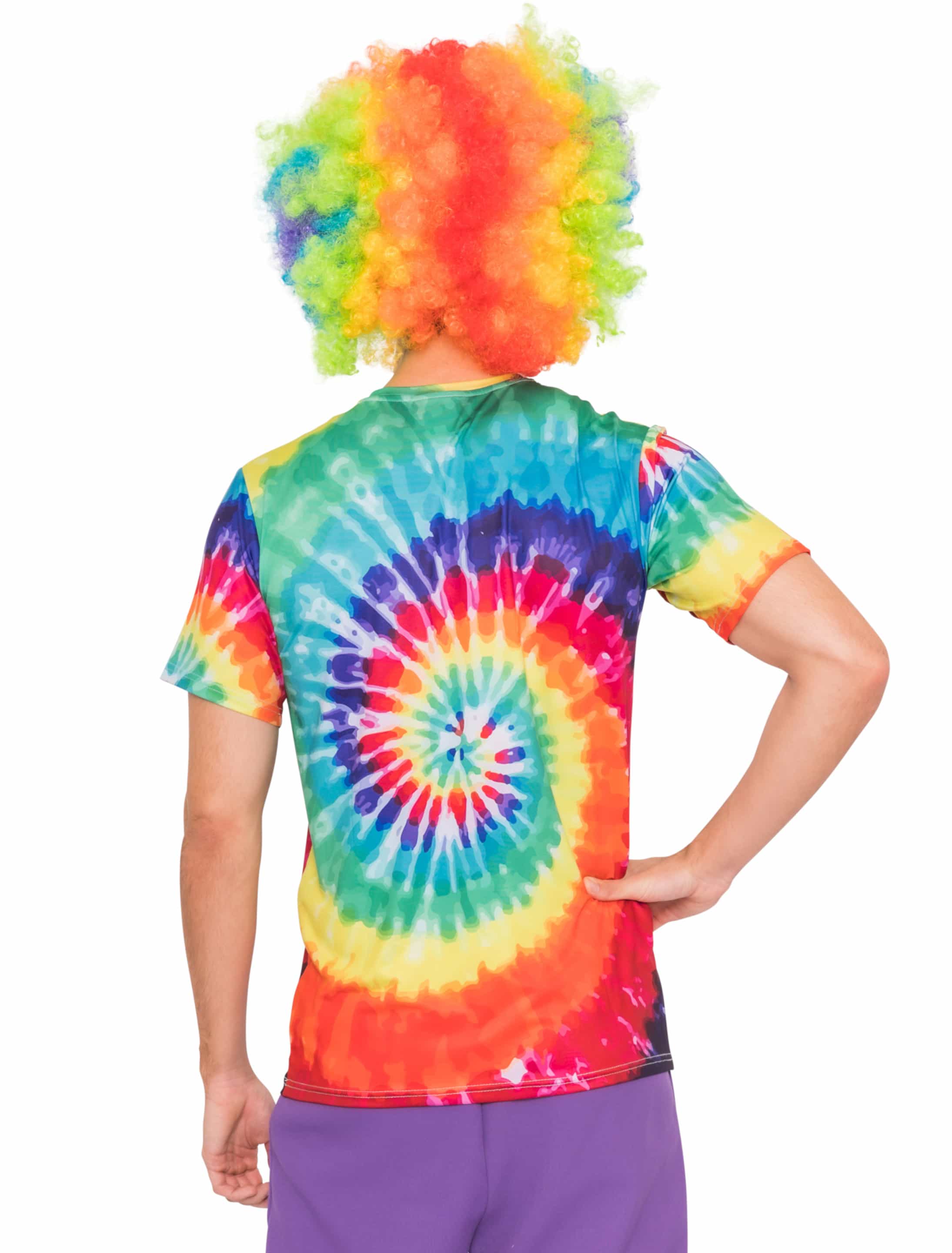 T-Shirt Herren Batik rainbow L/XL