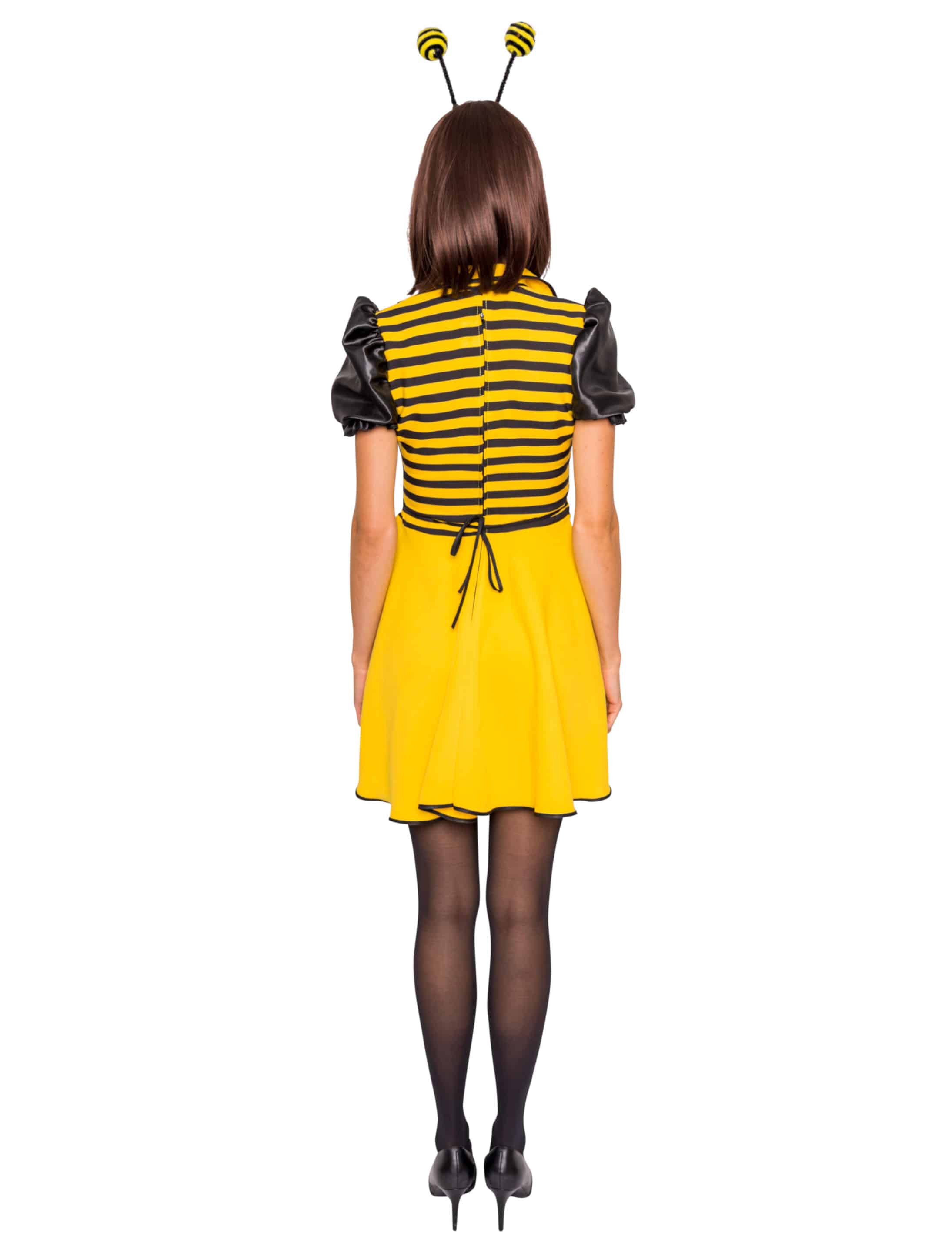 Kleid Biene Damen schwarz/gelb M