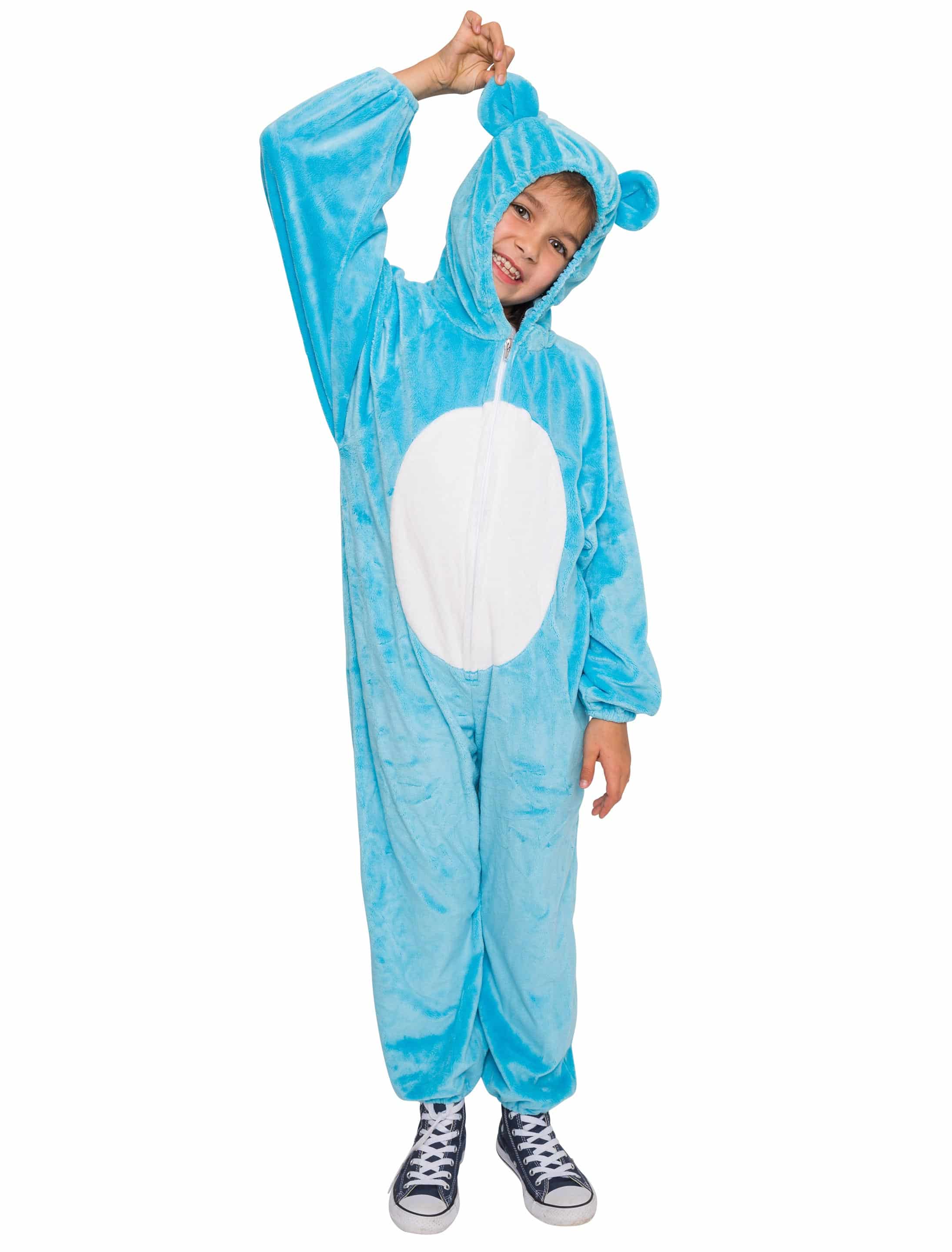 Overall Plüsch Bärchen Kinder blau 86-92 Overall Plüsch Bärchen Kinder blau 86-92