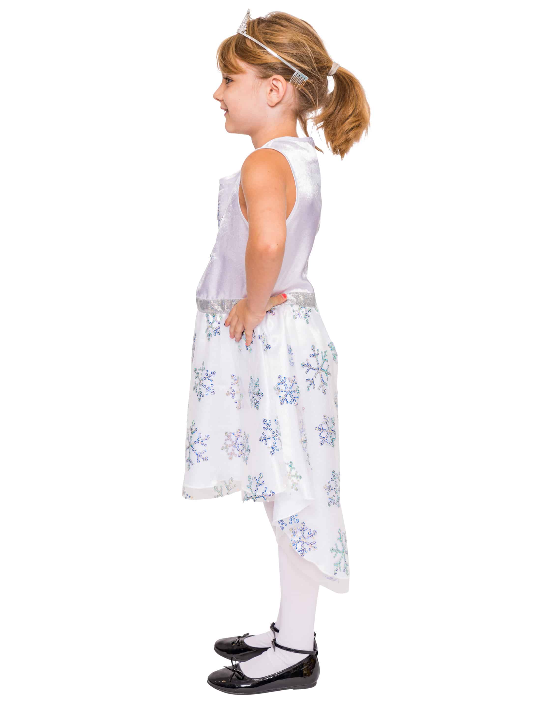 Kleid Schneeflocke Kinder Mädchen weiß 116