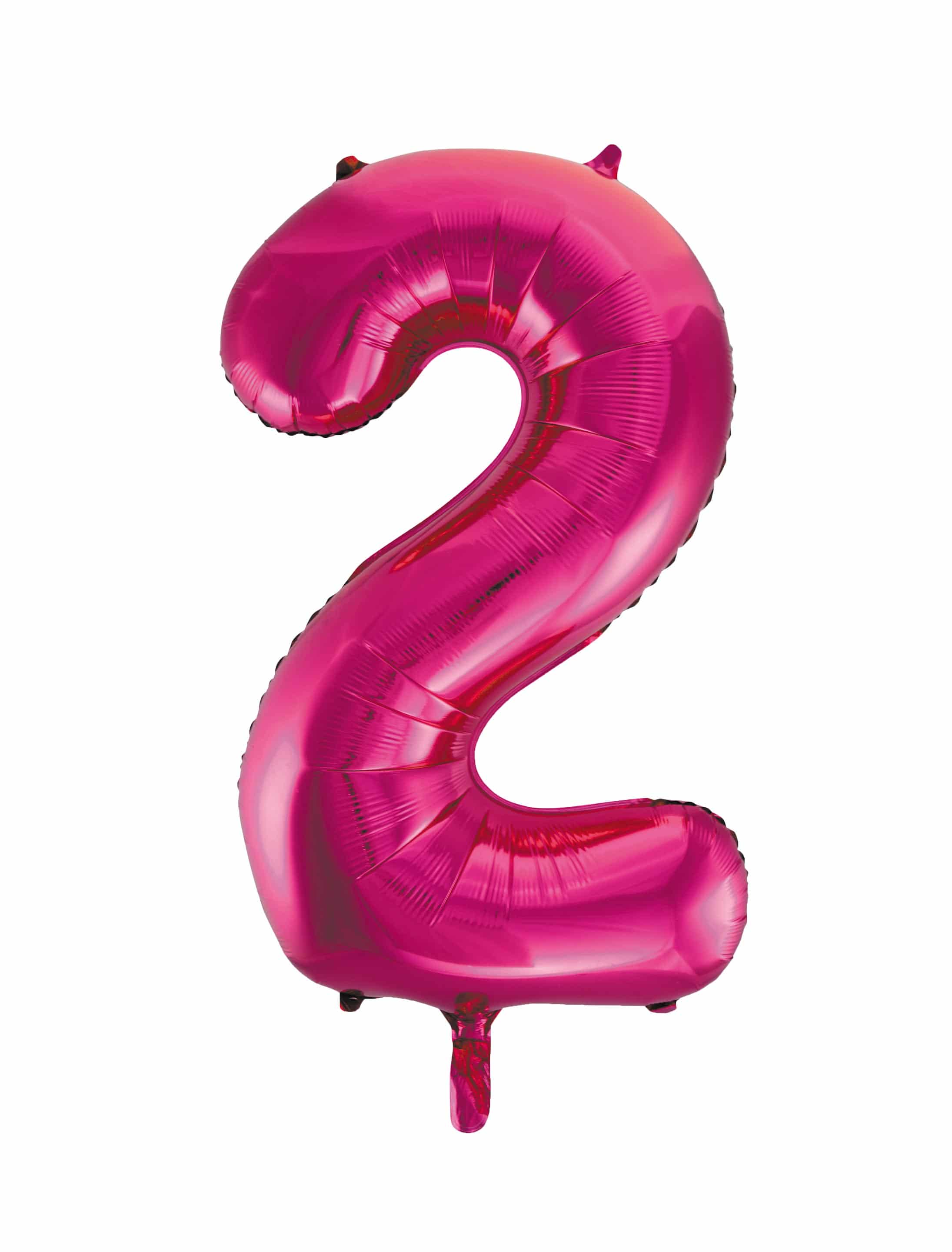 Folienballon Zahl 2 L pink