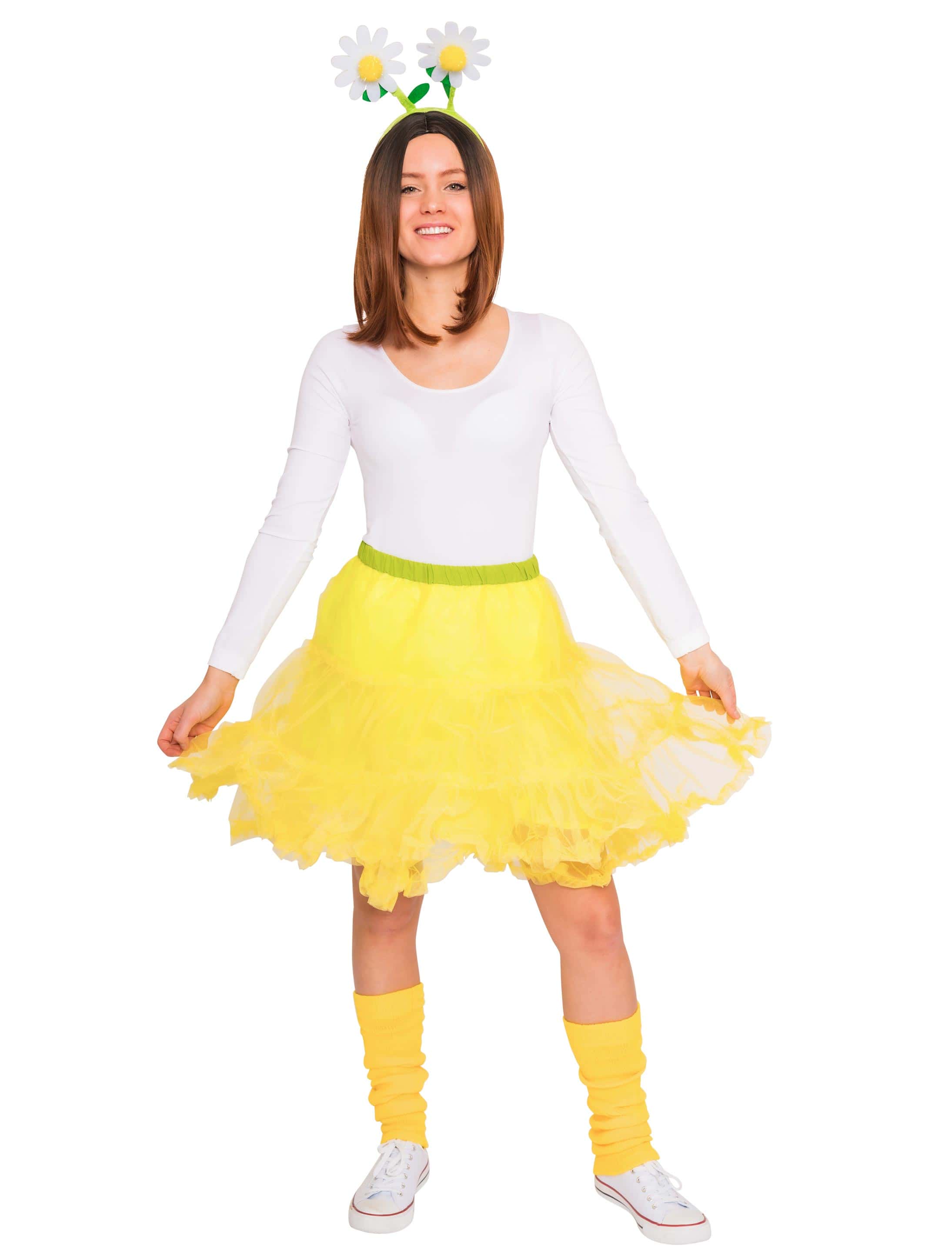 Petticoat 53cm Damen gelb/grün one size