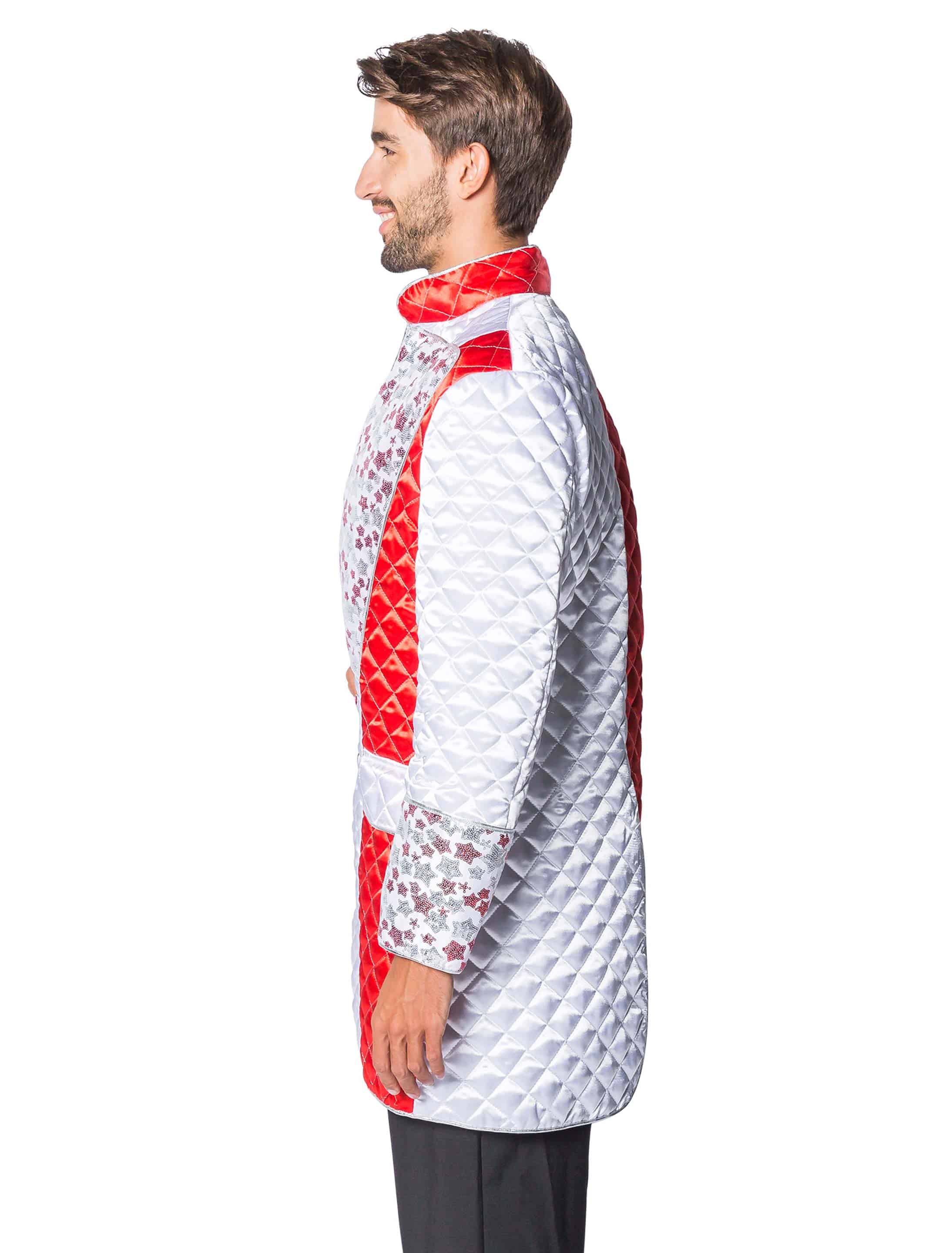 Jacke mit Sternen Stepp deluxe Herren rot/weiß M