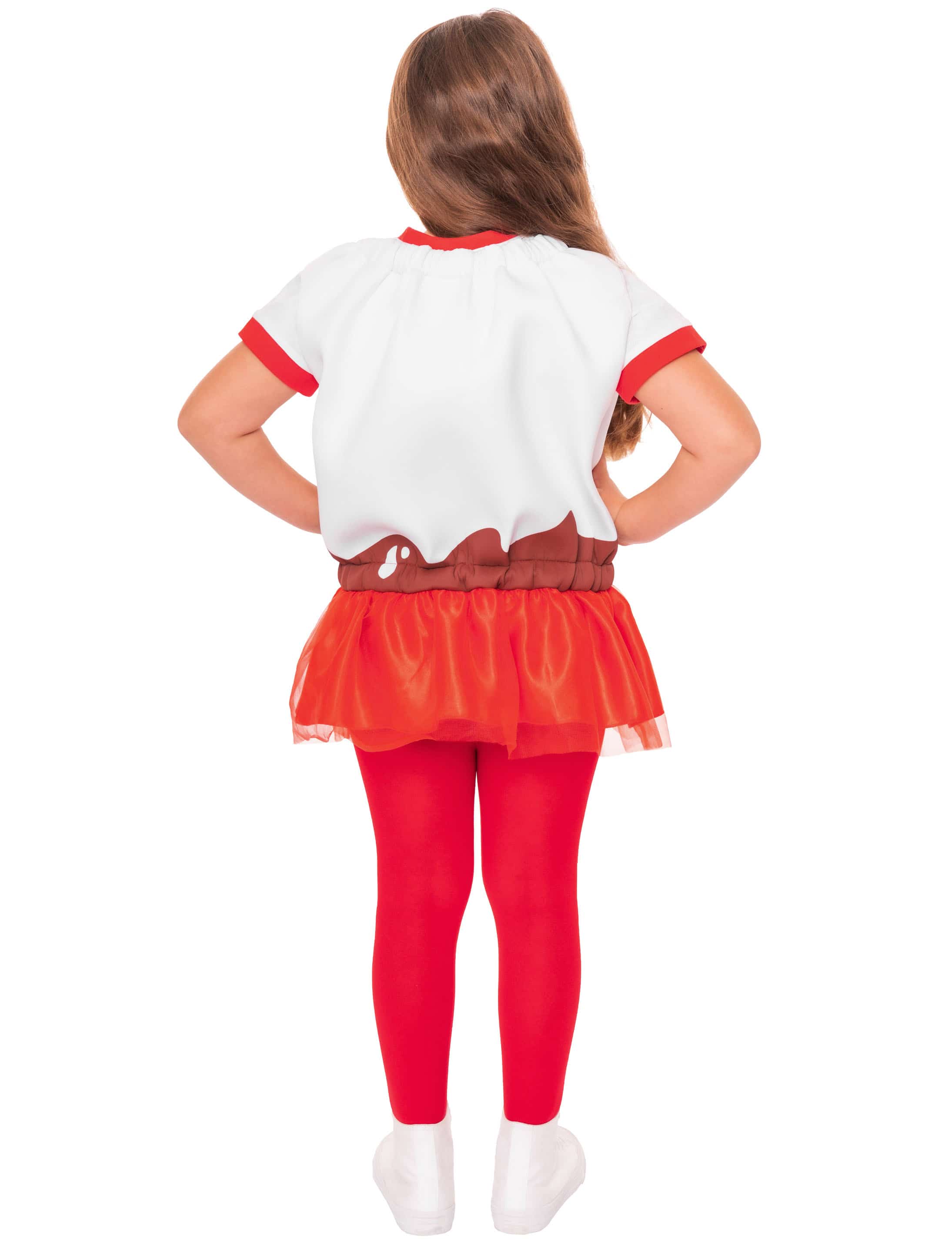 Kostüm kinder Schoko-Bons Kinder rot/weiß 104-116