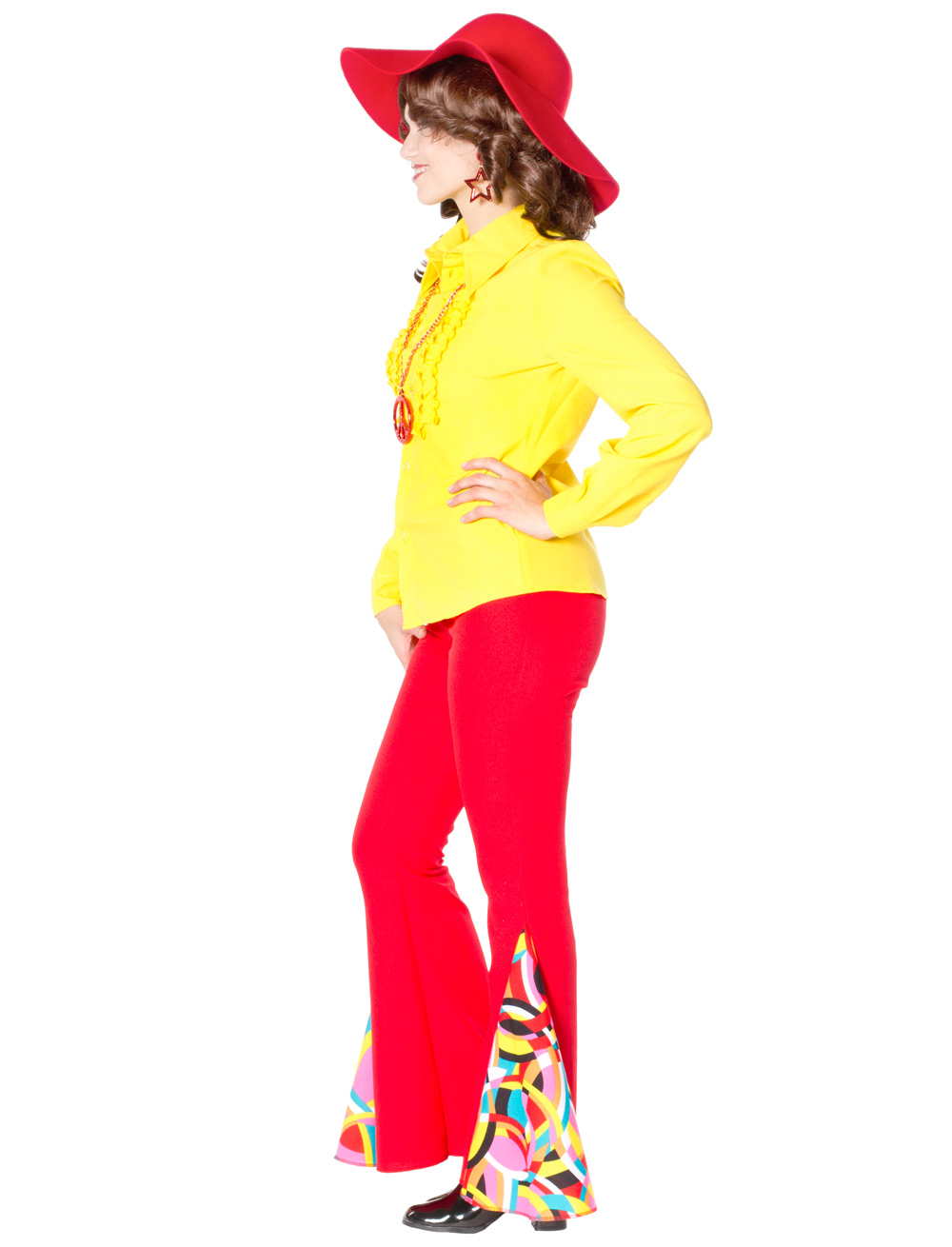 Schlaghose Hippie Damen rot Damen rot 38 Schlaghose Hippie Damen rot Damen rot 38