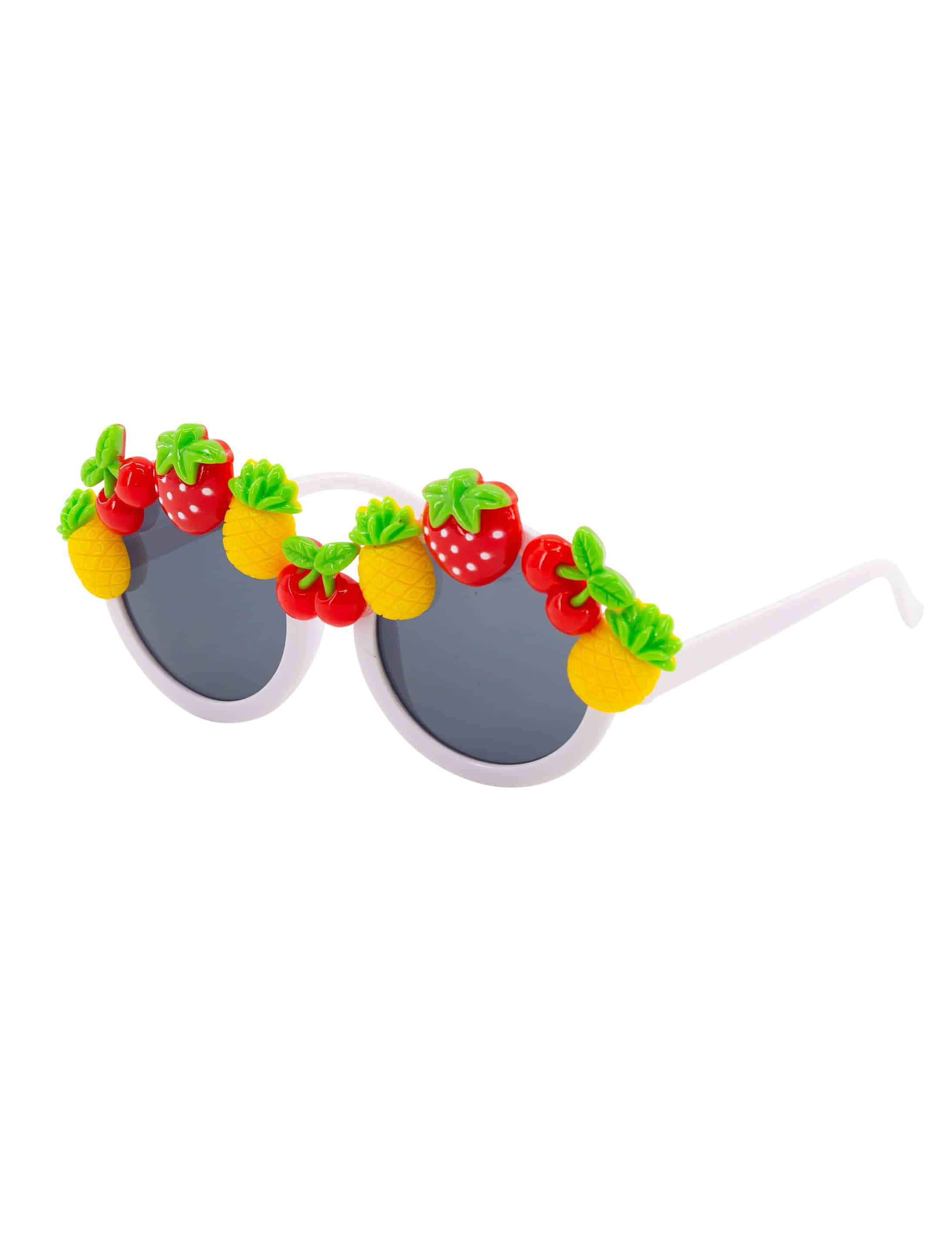 Brille weiß mit Früchten