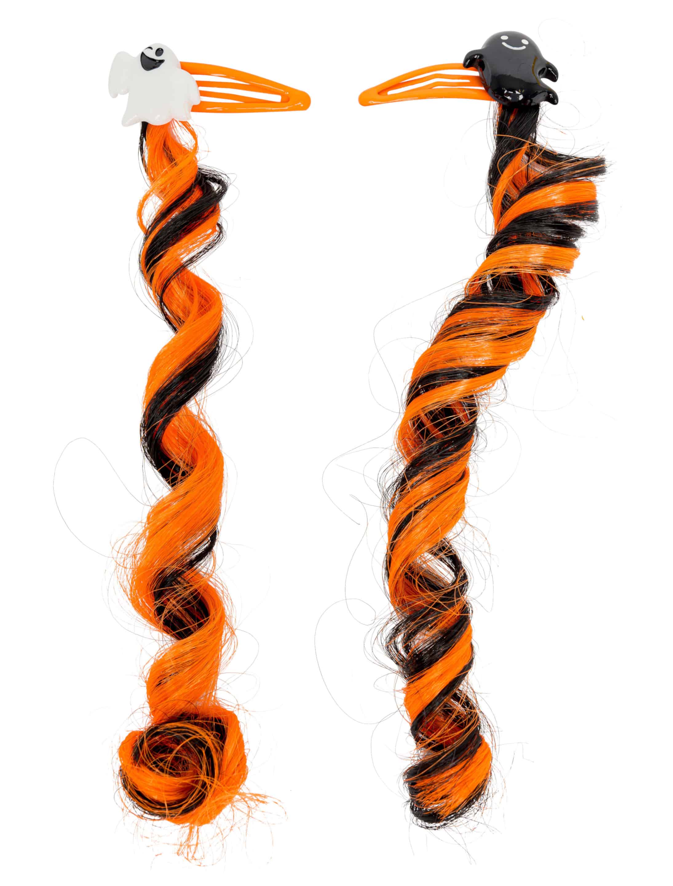 Haarverlängerung schwarz/orange