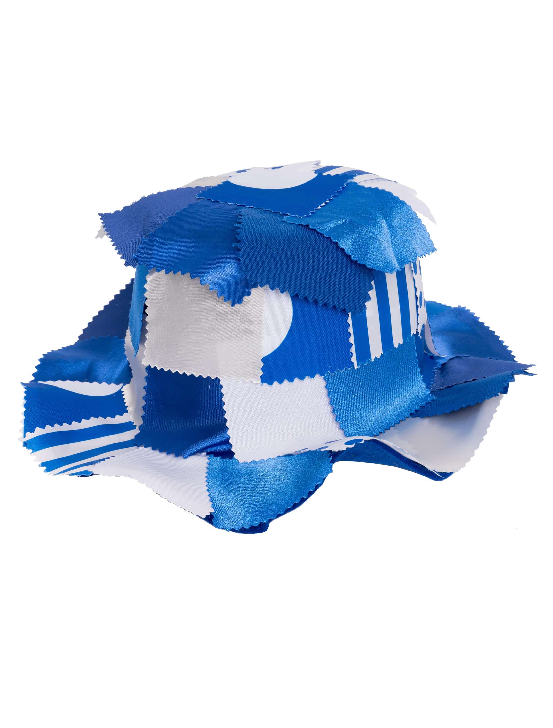 Lappenhut weiß/blau 57