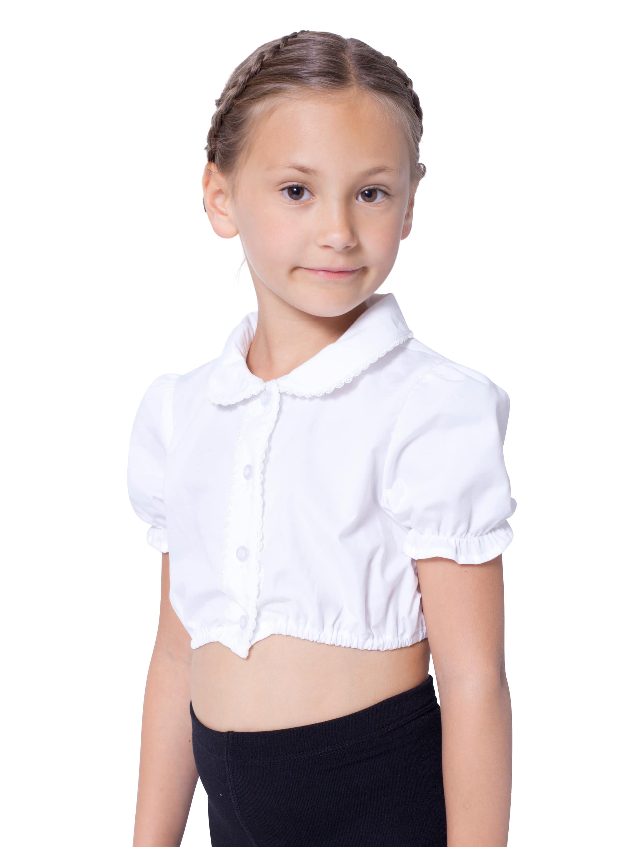 Dirndlbluse Lotti Kinder weiß 128