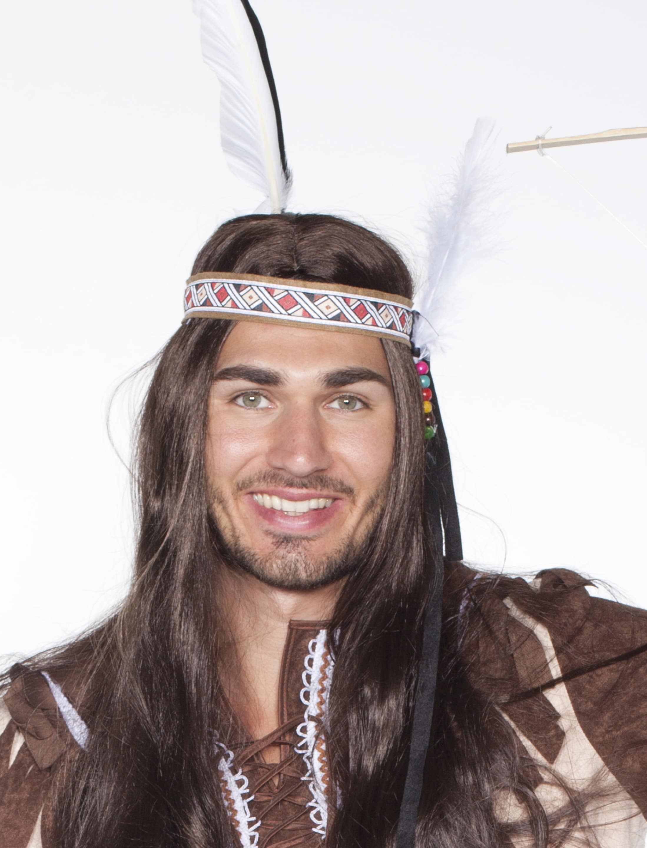 Stirnband Indianer beige Stirnband Indianer beige