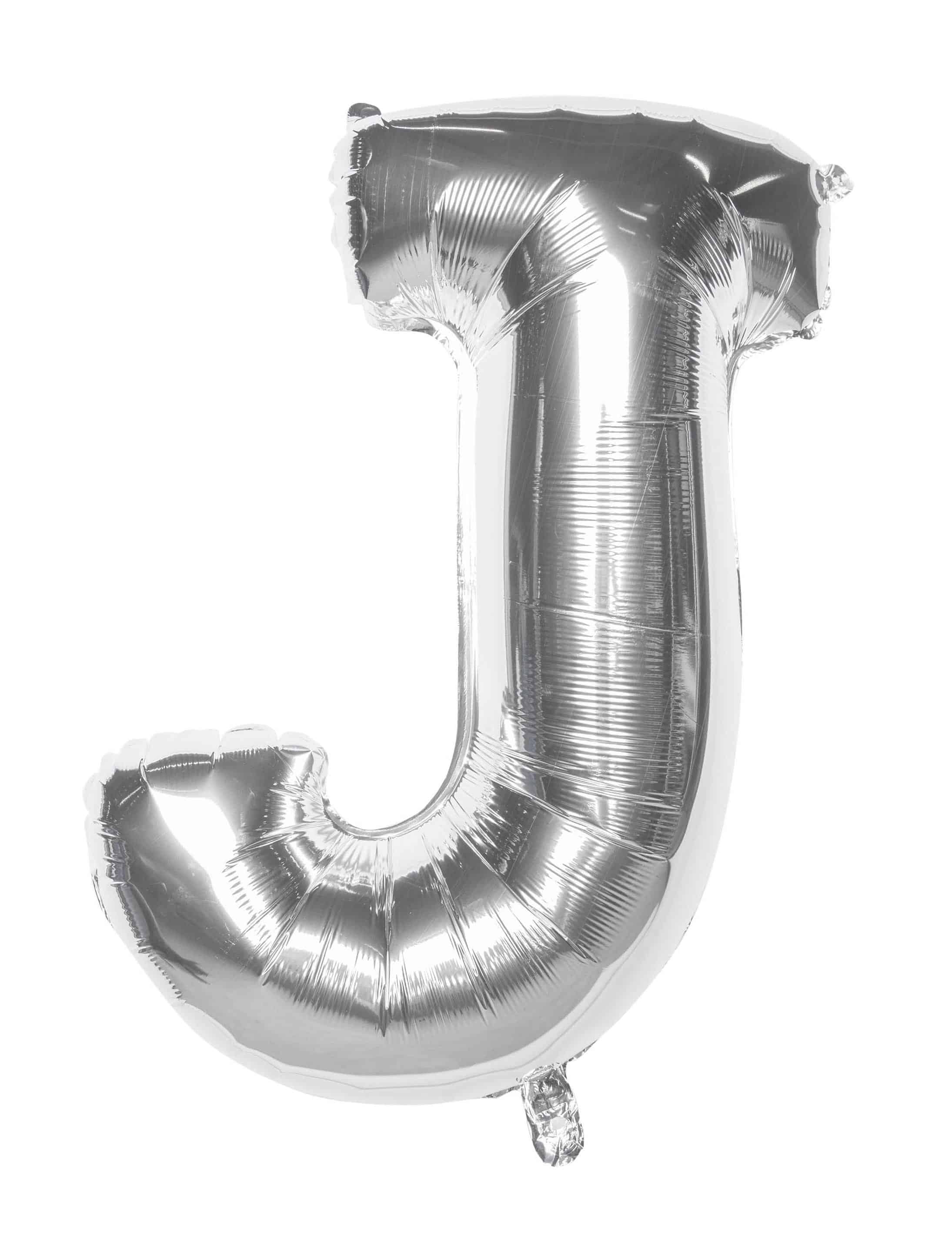 Folienballon J silber L Folienballon J silber L