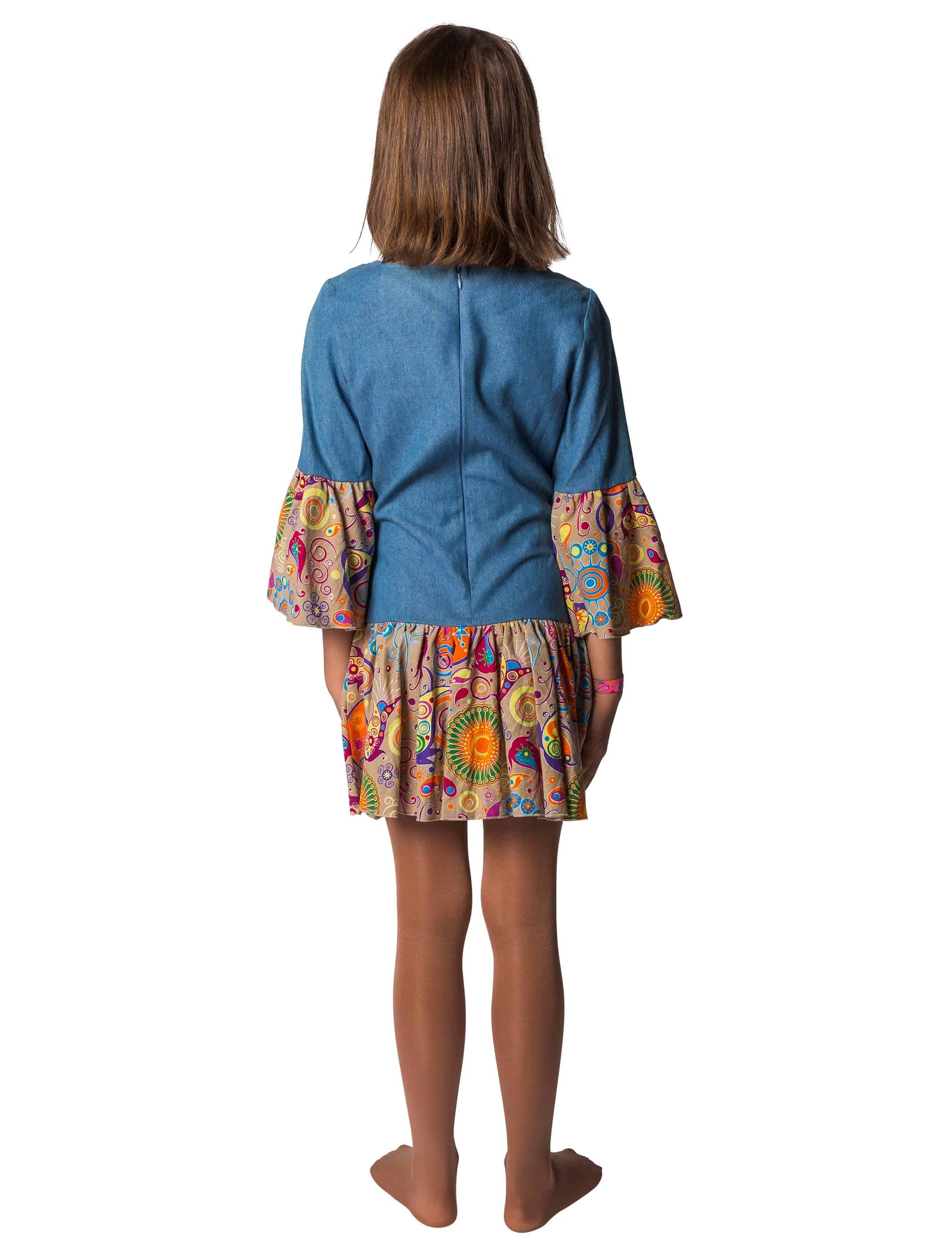 Kleid Peace Kinder blau 128 Kleid Peace Kinder blau 128