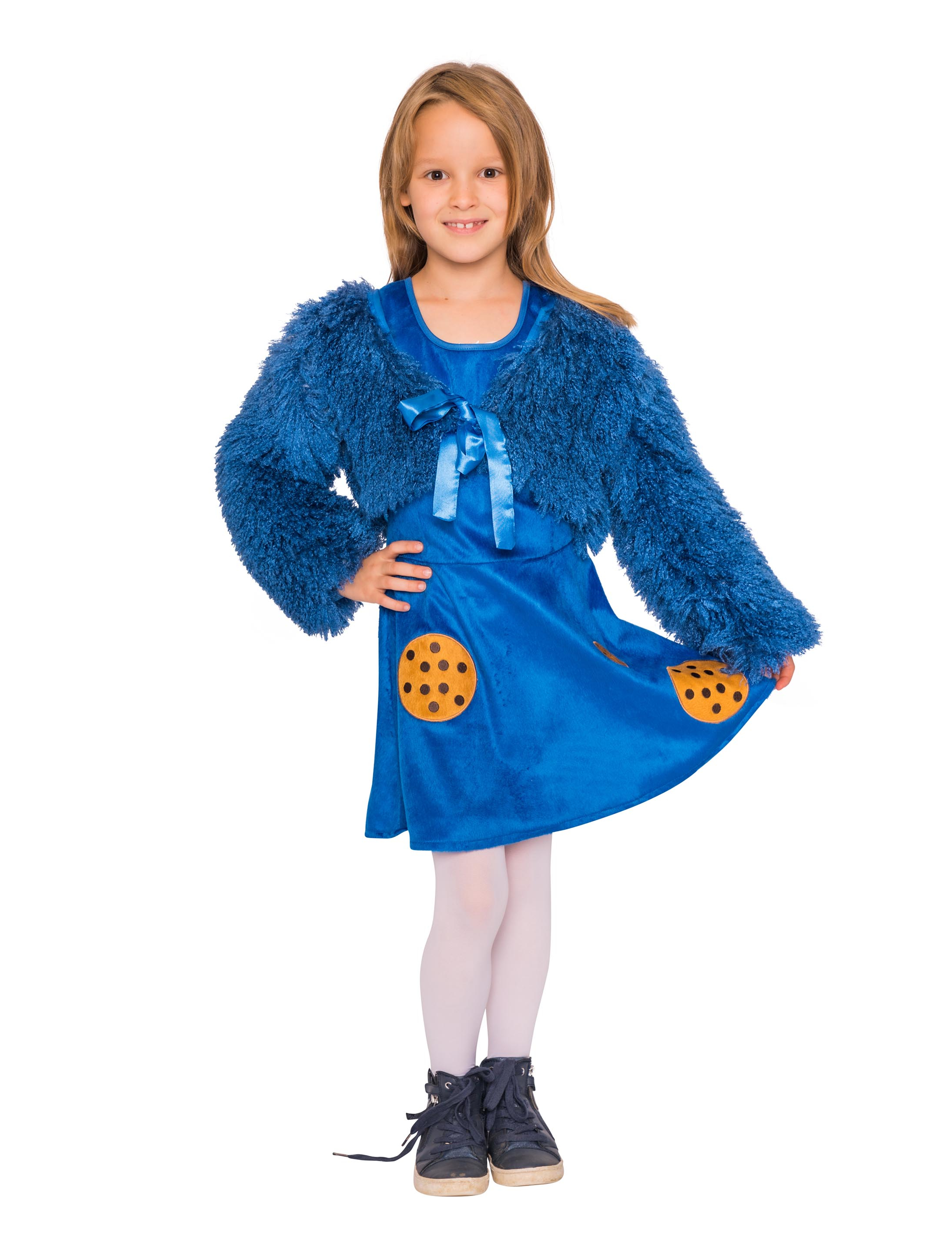 Jacke flauschig Kinder kurz blau 104-116 Jacke flauschig Kinder kurz blau 104-116