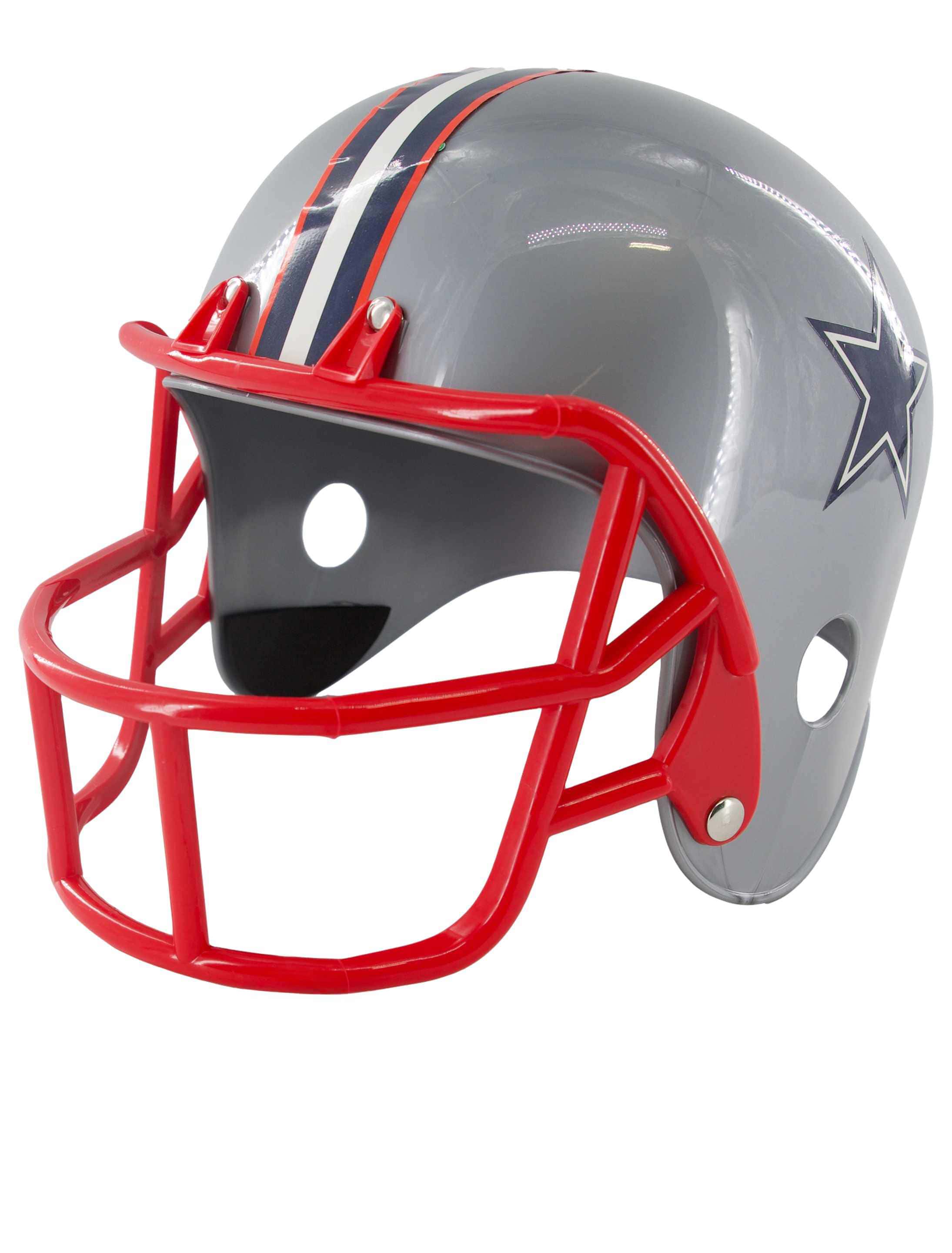 Helm American Football Herren grau/rot