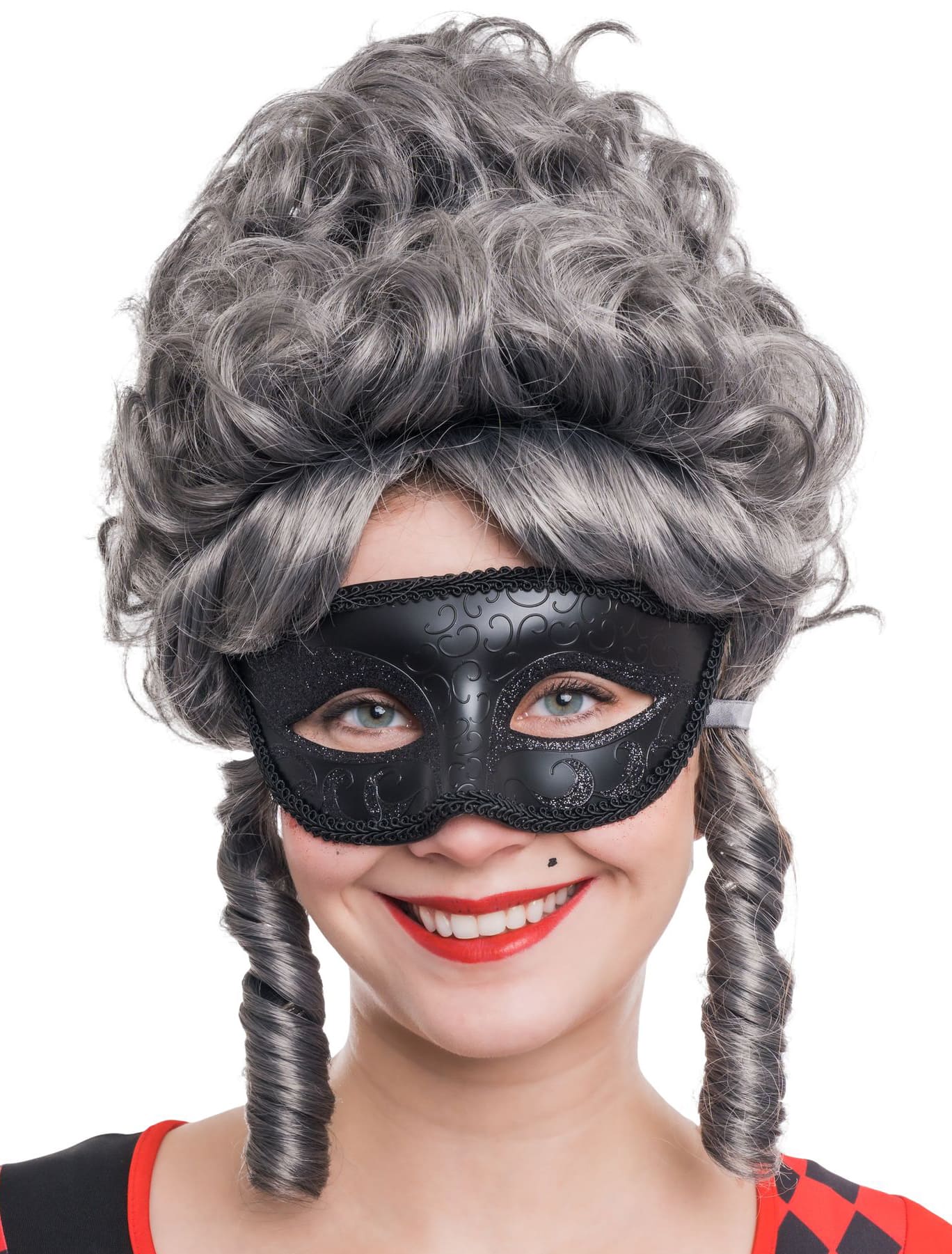 Venezianische Maske in metallic schwarz