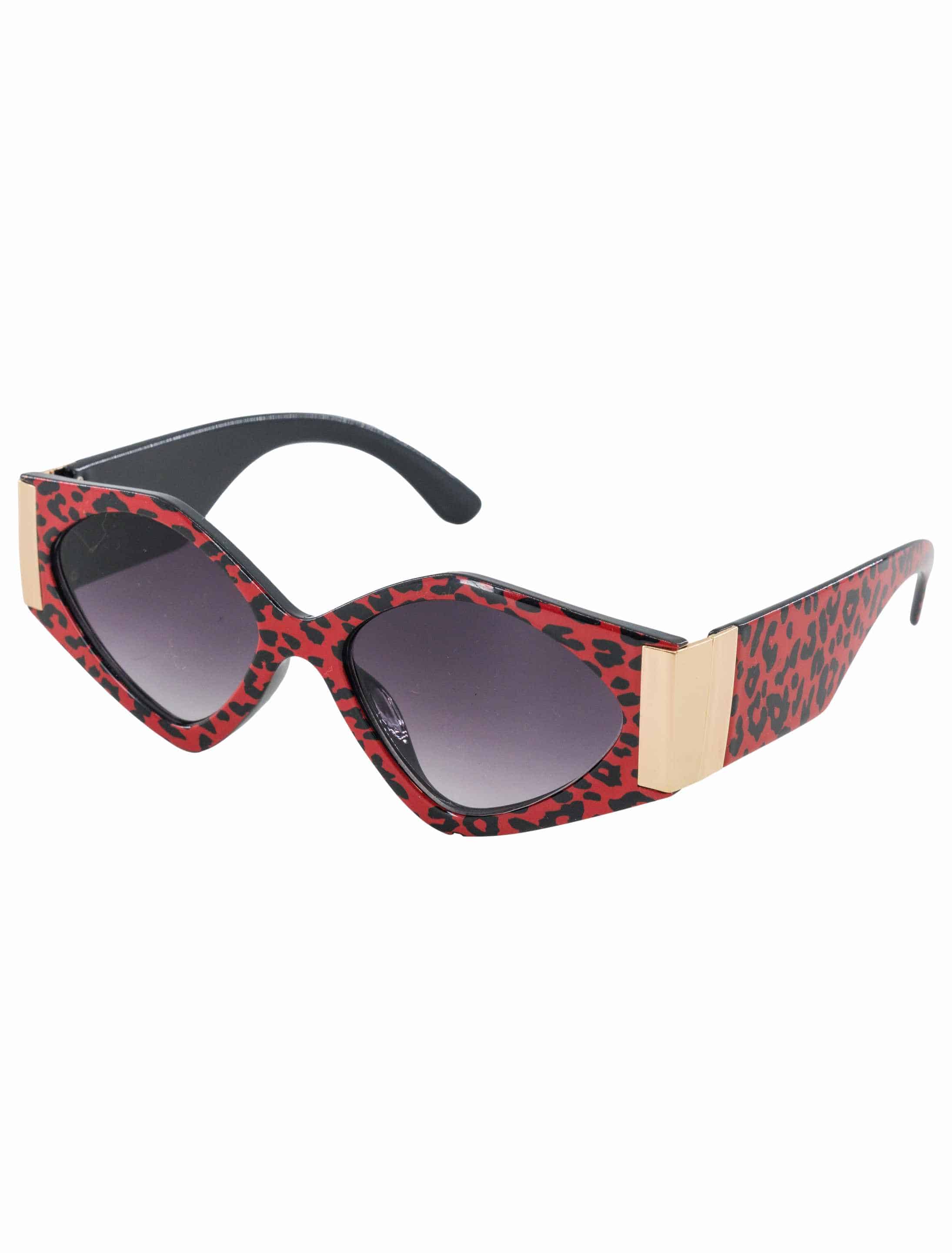 Brille Leopard rot